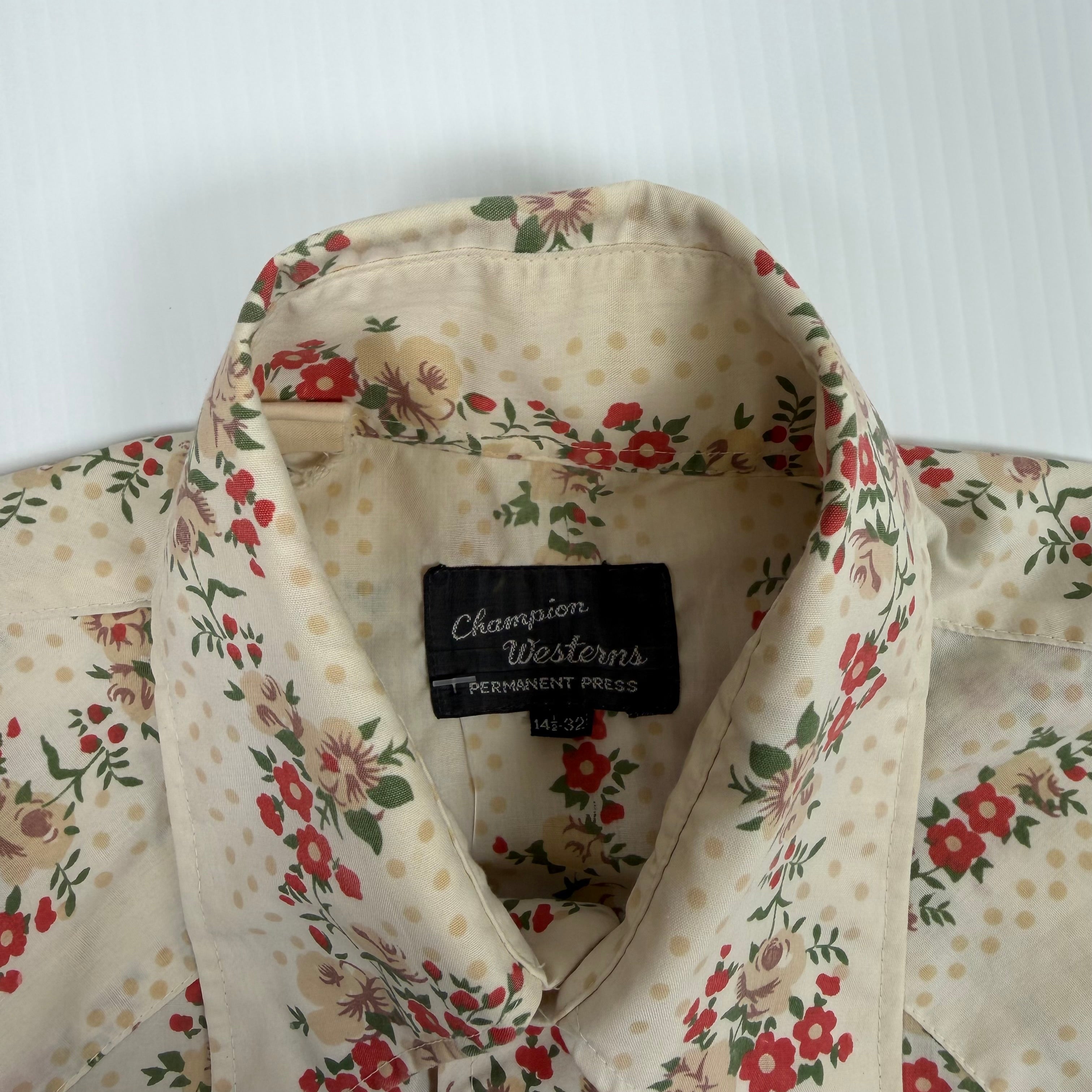Vintage Champion Westerns Floral Button Up Shirt M