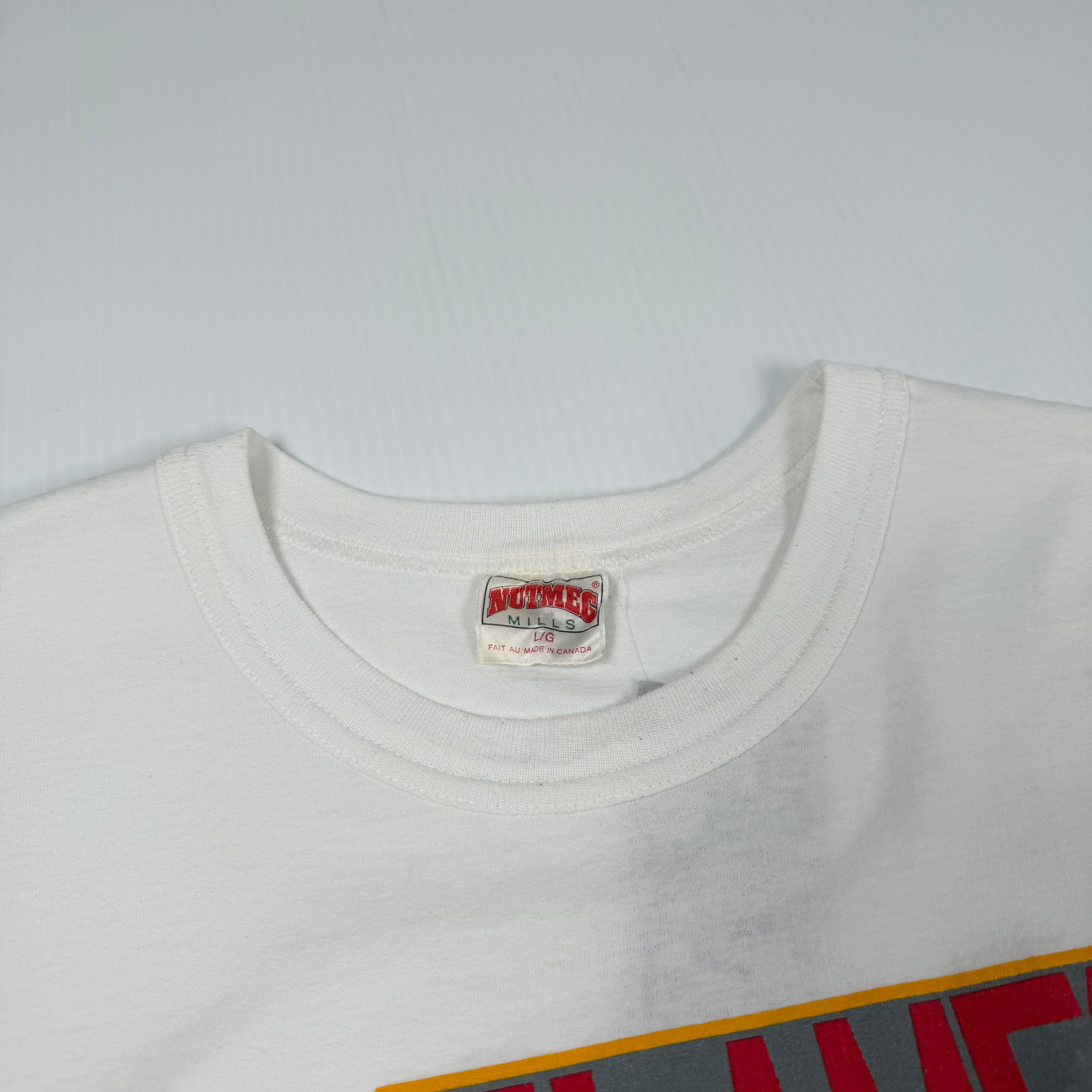 1989 Calgary Flames NHL Nutmeg Tee L