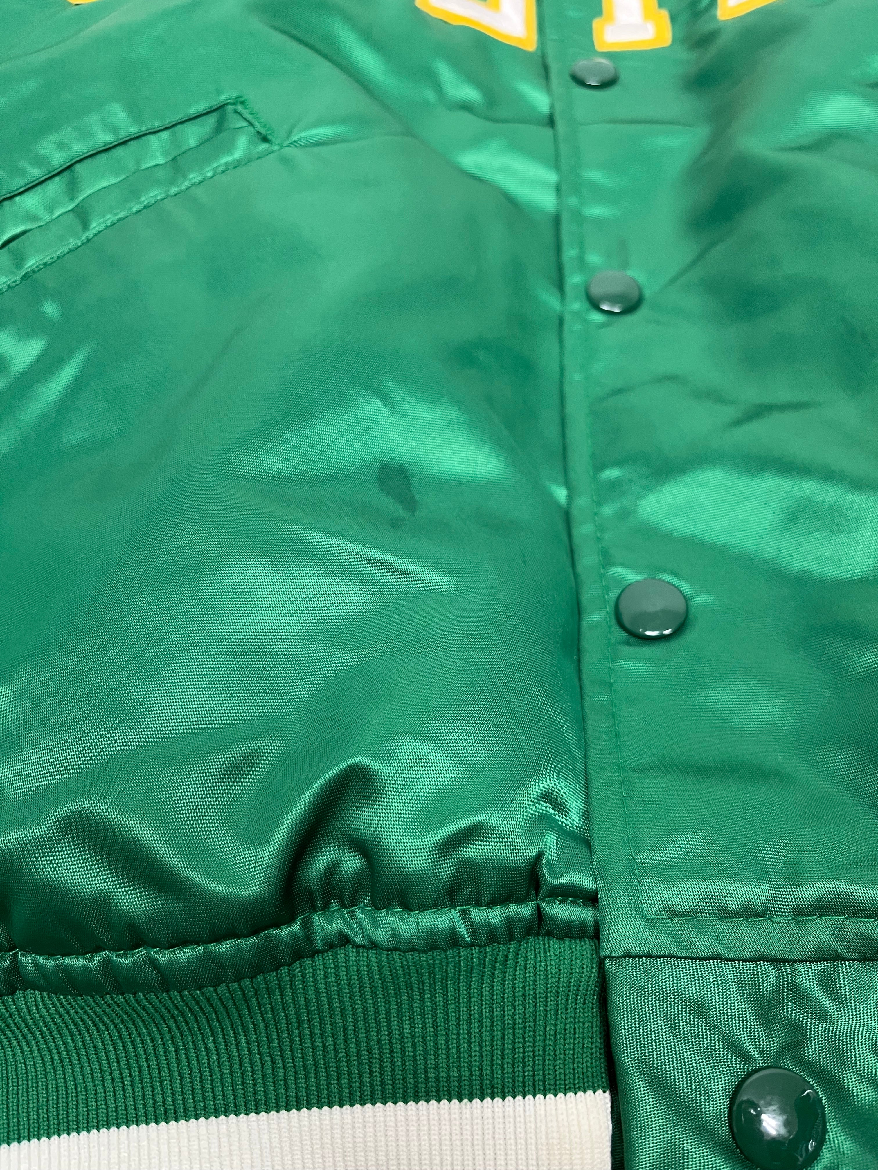 90's Boston Celtics Satin Bomber Jacket L