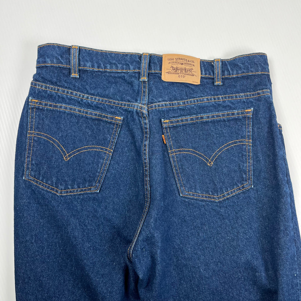 Vintage Levi's 619 Orange Tab Dark Wash Denim 36
