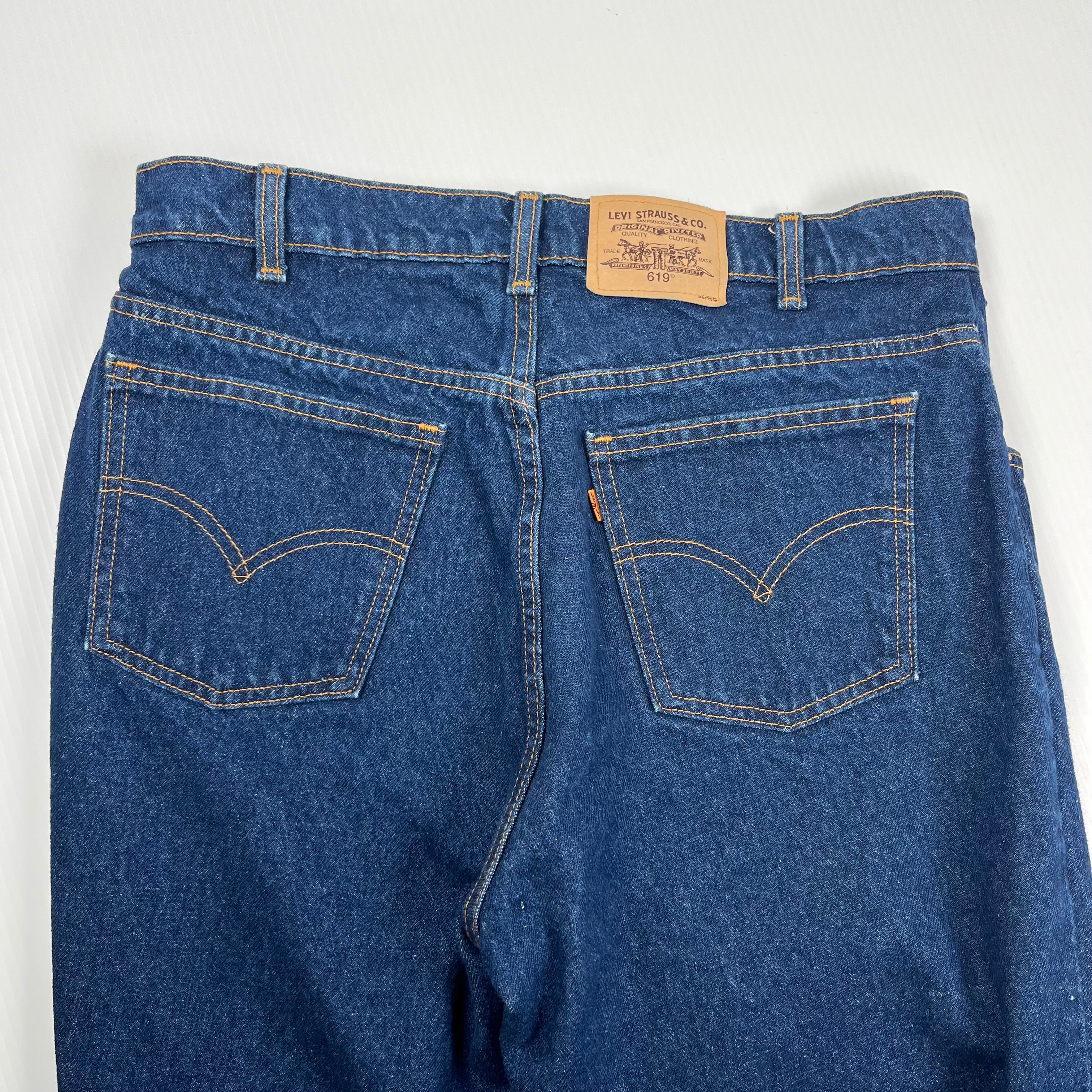 Vintage Levi's 619 Orange Tab Dark Wash Denim 36