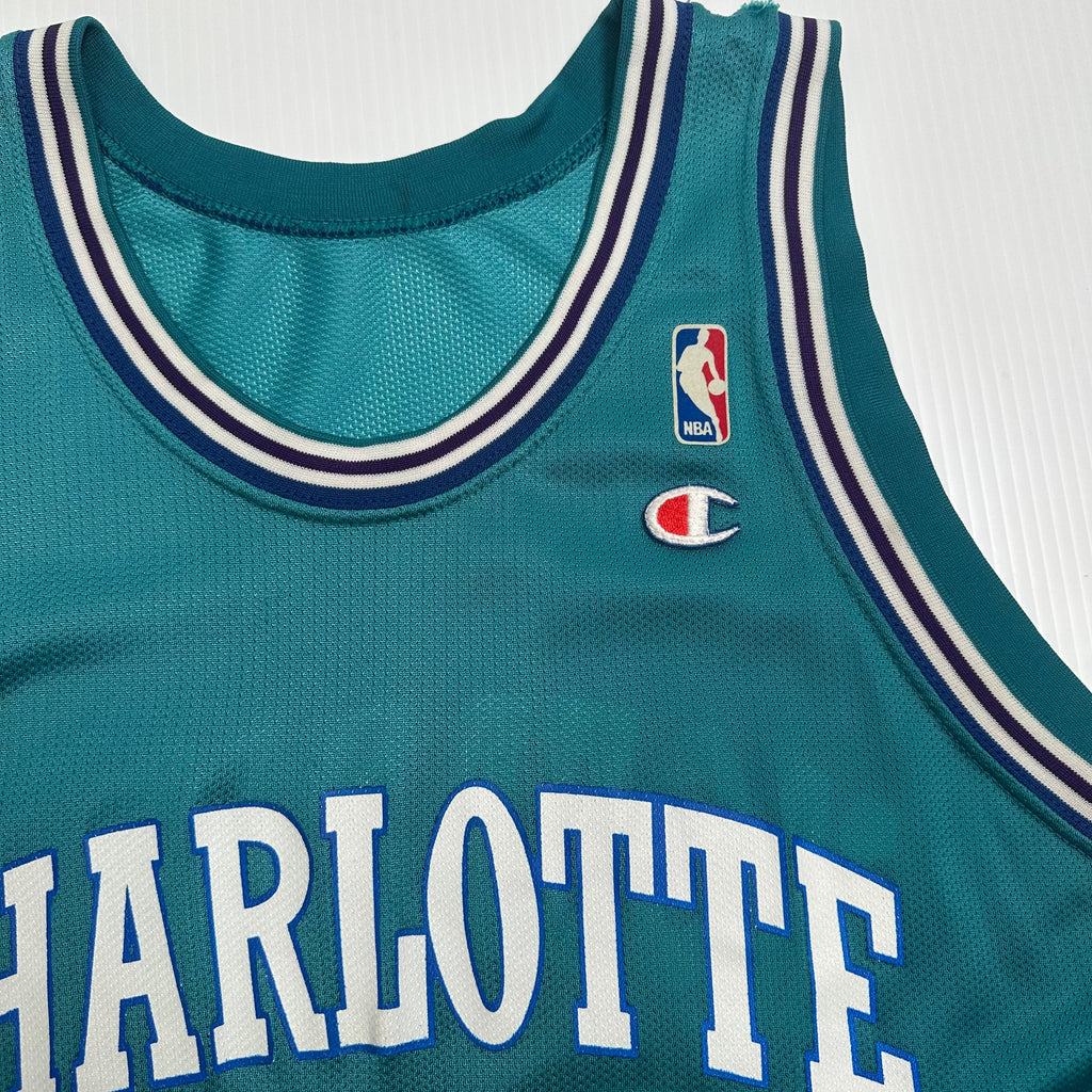 90s Champion Charlotte Hornets Alonzo Mourning #33 Jersey XL