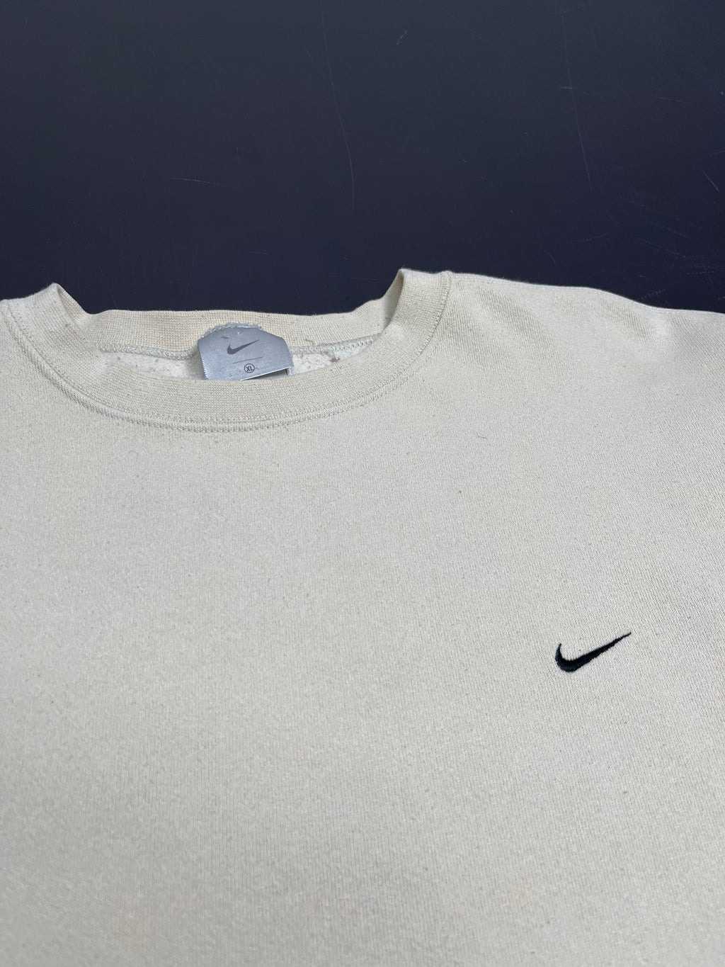 Y2K Nike Swoosh Cream Crewneck XL