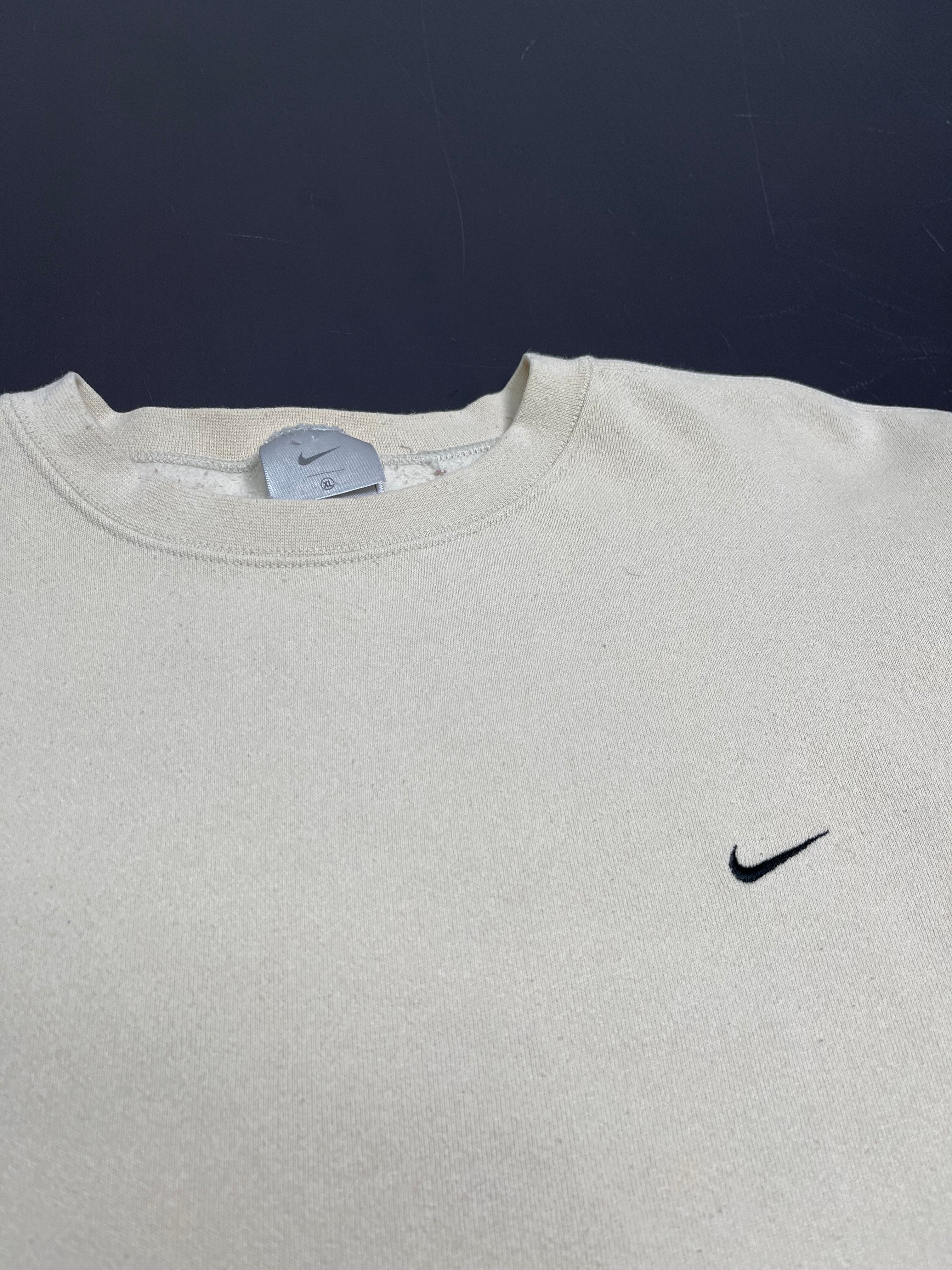 Y2K Nike Swoosh Cream Crewneck XL