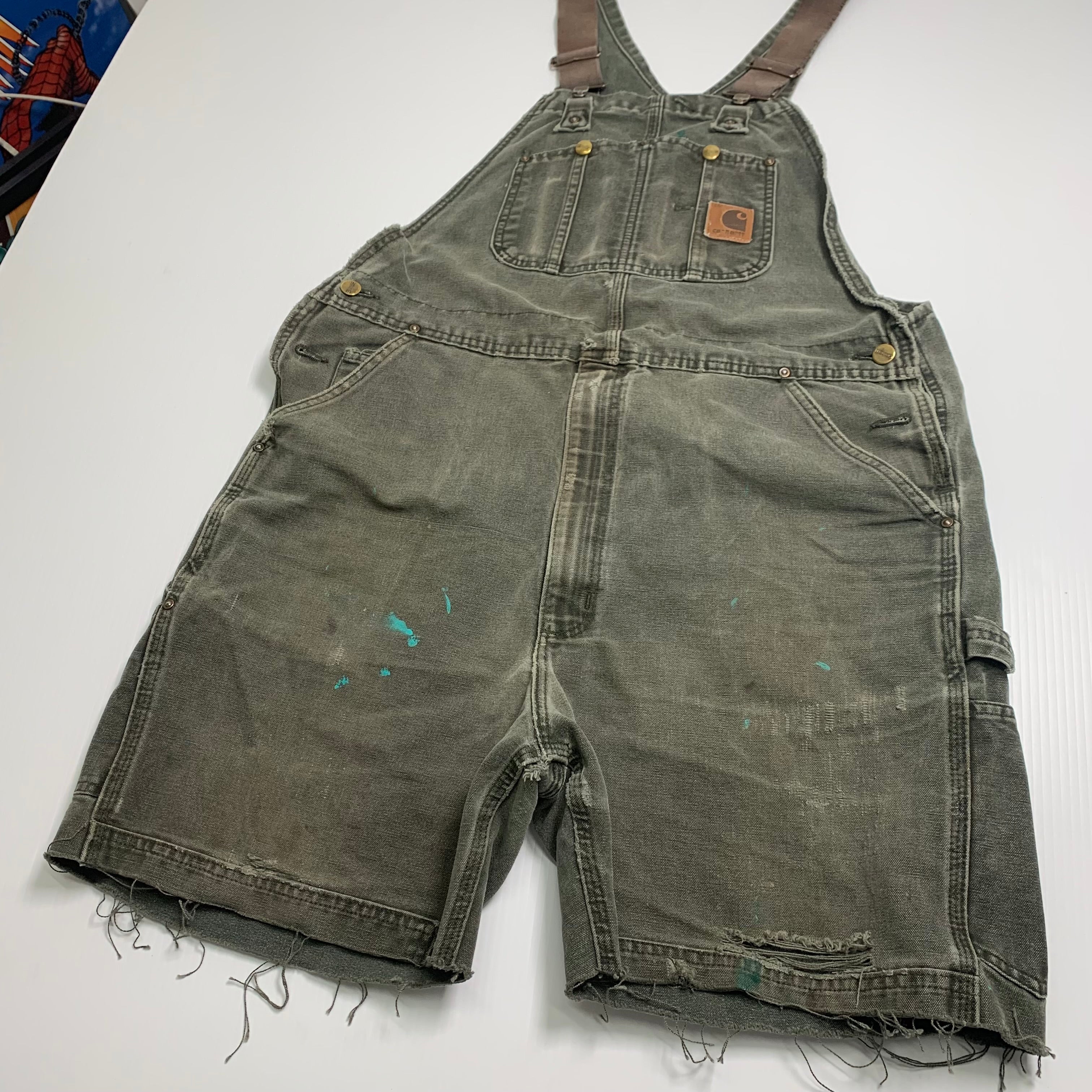 Vintage Carhartt Cutoff Short Overalls 36