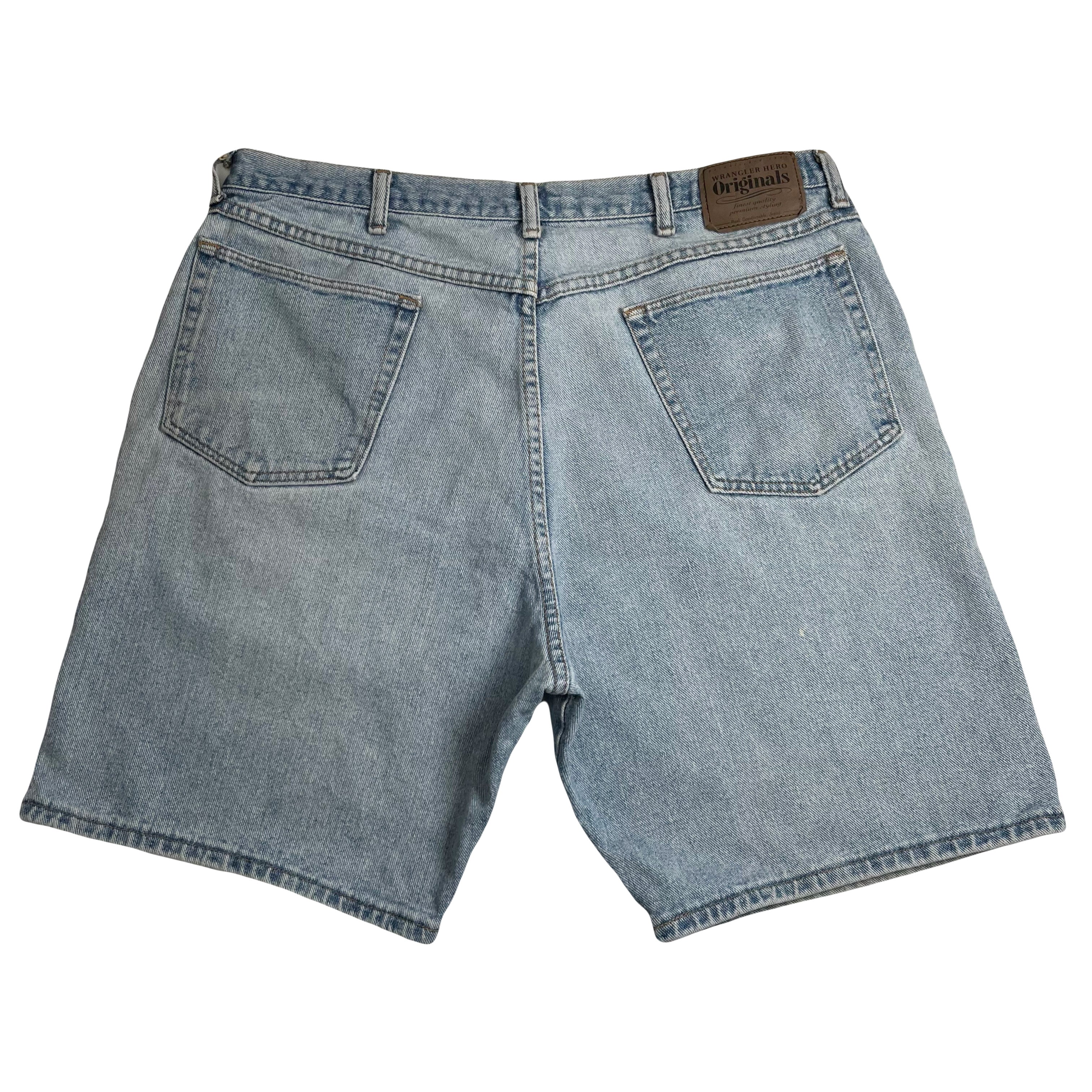 Vintage Wrangler Hero Light Wash Denim Shorts 38