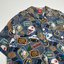 Load image into Gallery viewer, 2003 NFL Super Bowl AOP Short Sleeve Button Up Shirt XXL
