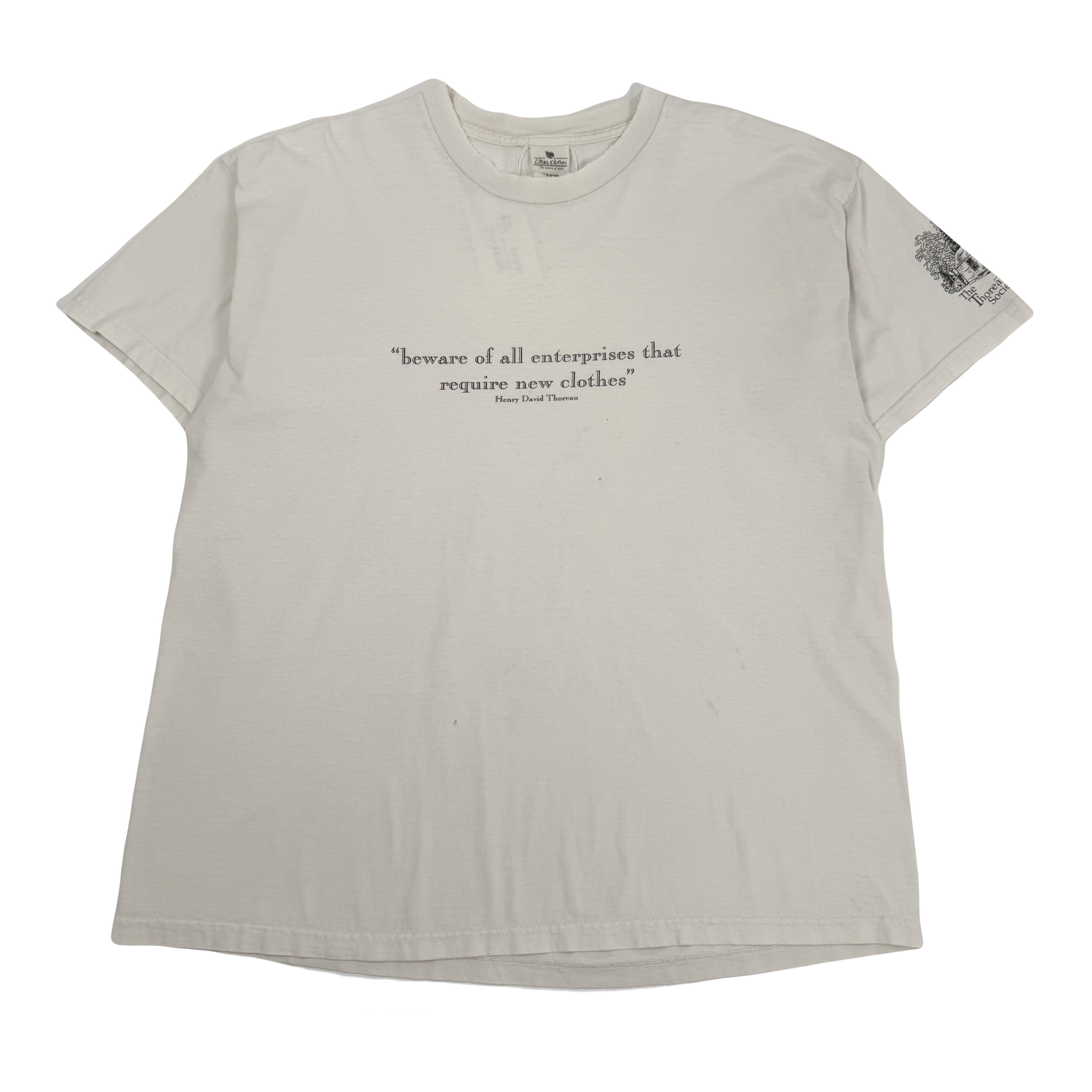 Vintage Henry David Thoreau Quote Tee XL