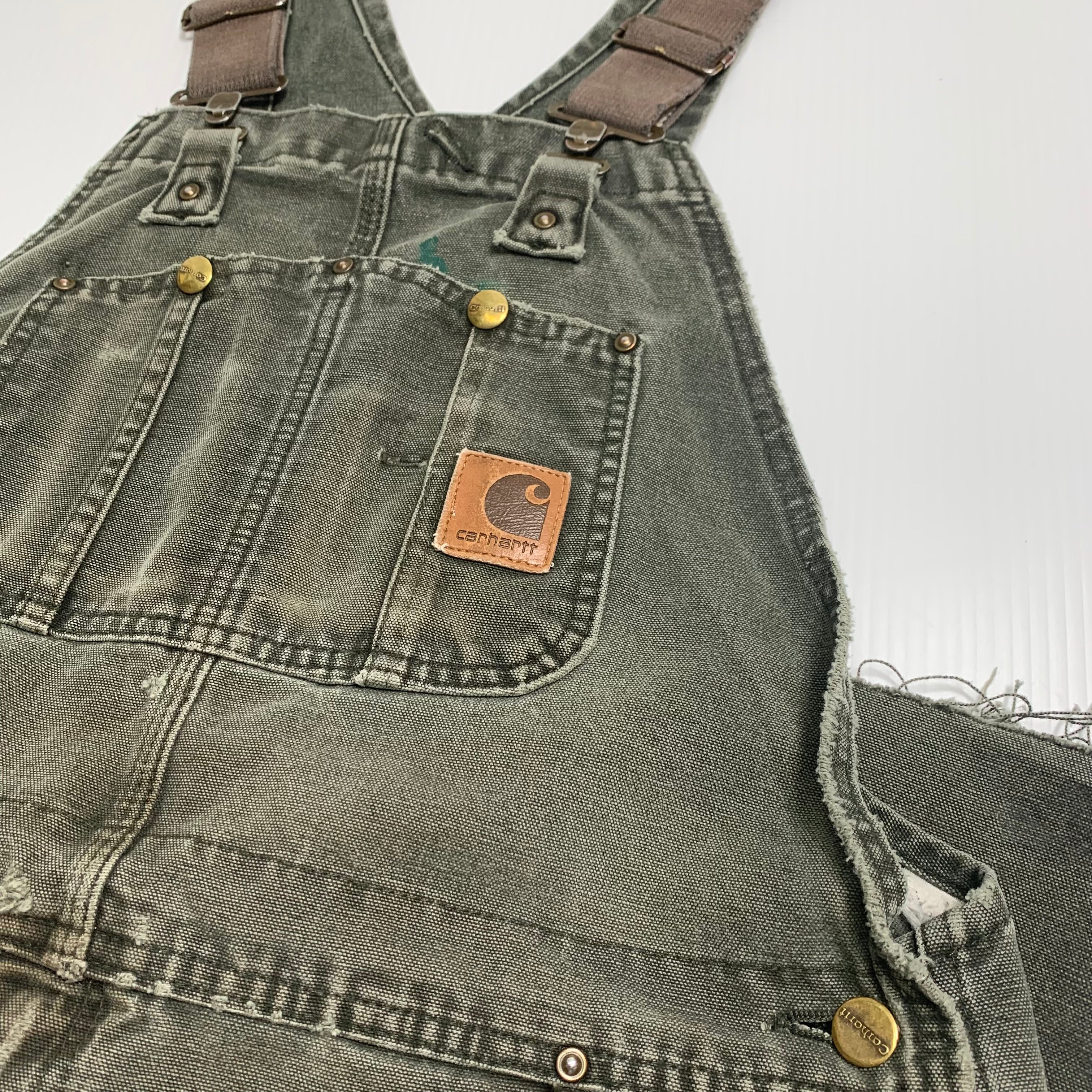 Vintage Carhartt Cutoff Short Overalls 36