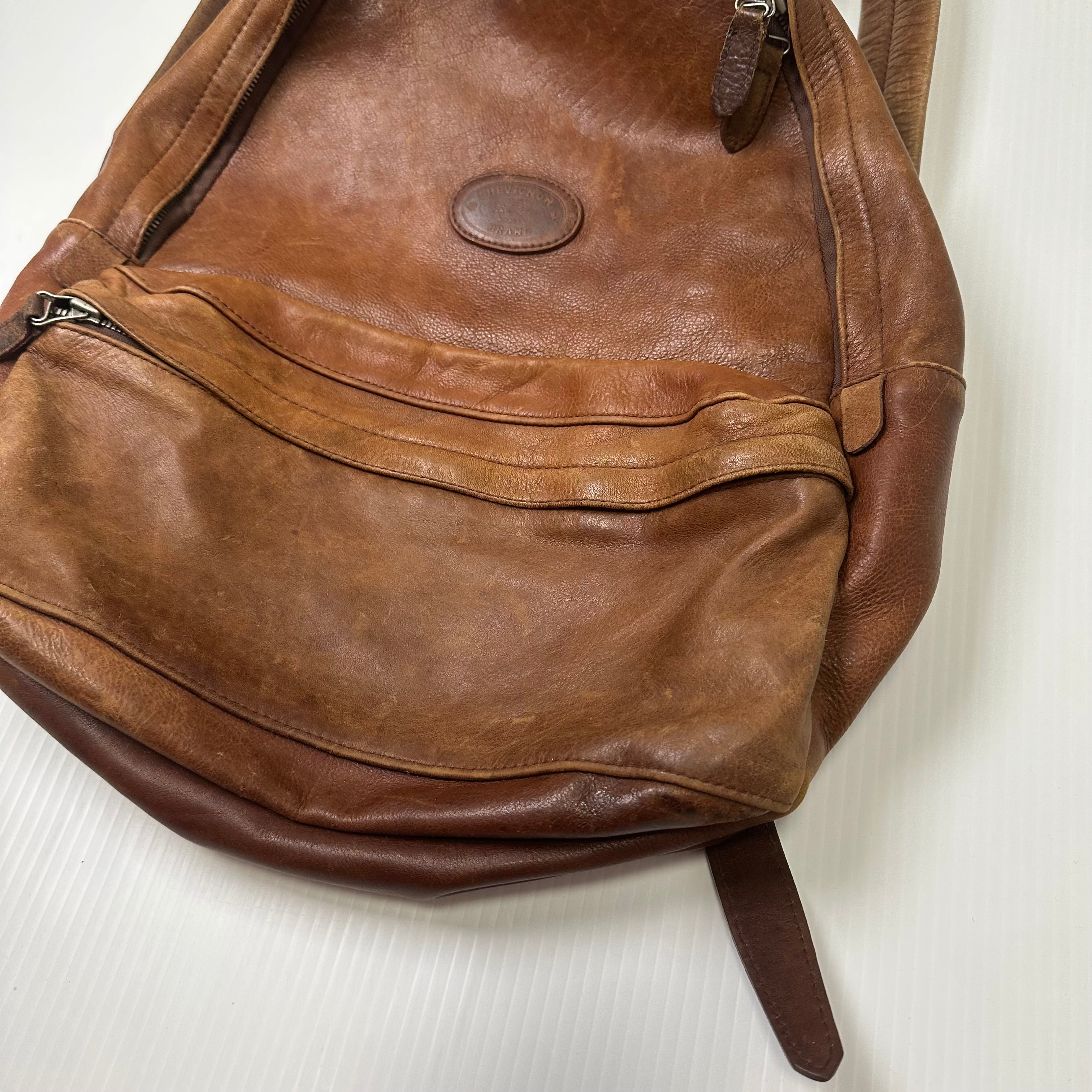 Vintage Chevignon Leather Backpack