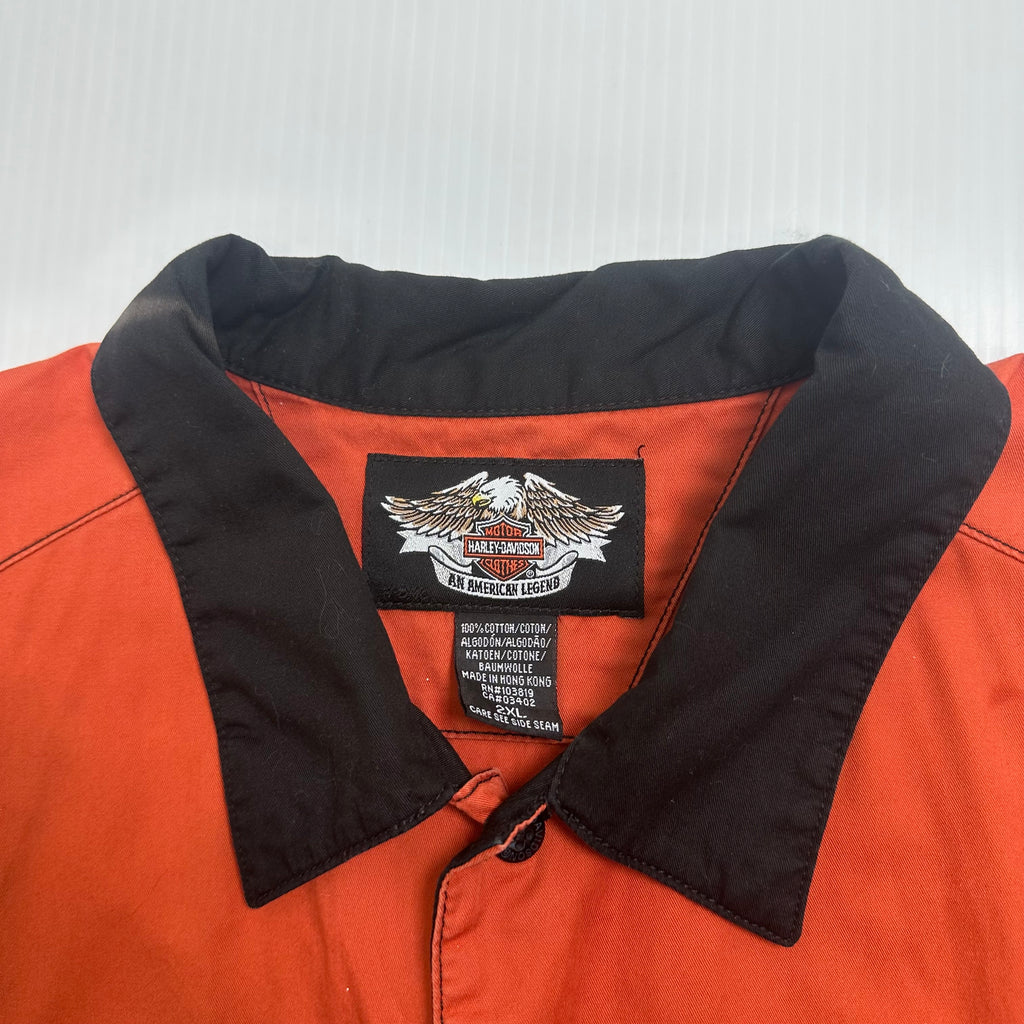 Harley Davidson Mechanic Short Sleeve Button Up Shirt XXL
