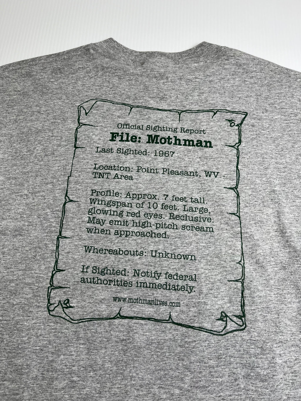 2000 Mothman Point Pleasant Graphic Tee XL