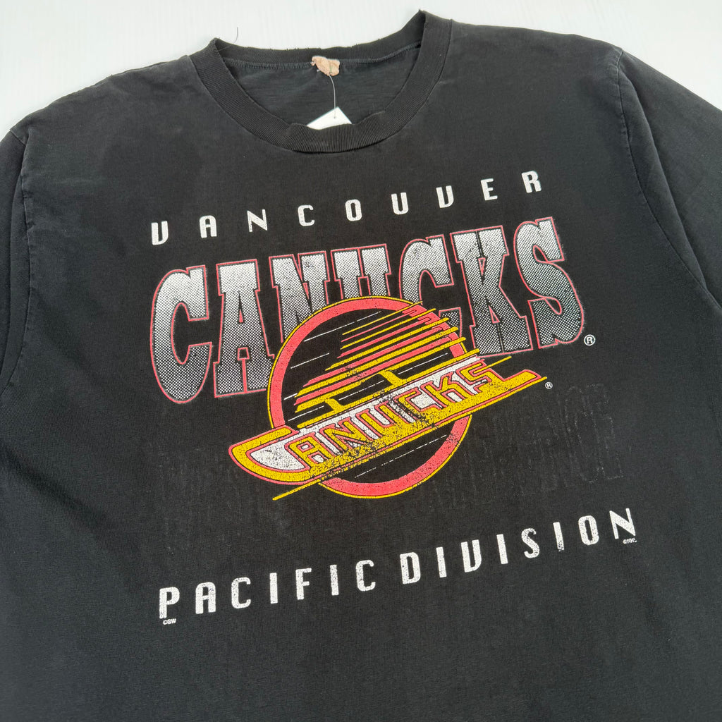 90s Waves Vancouver Canucks NHL Faded Tee L