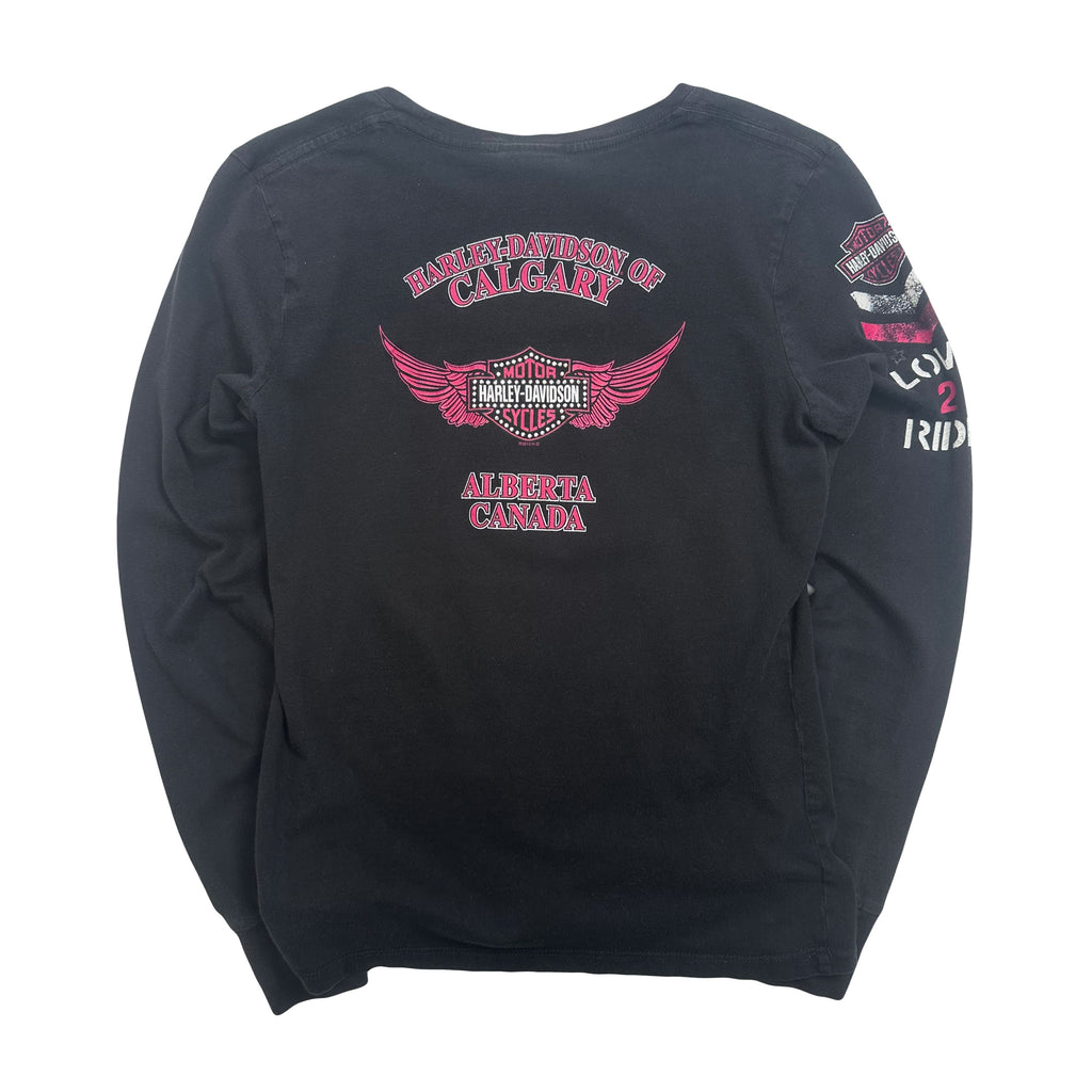 Harley Davidson Calgary Alberta Longsleeve Shirt Women's S
