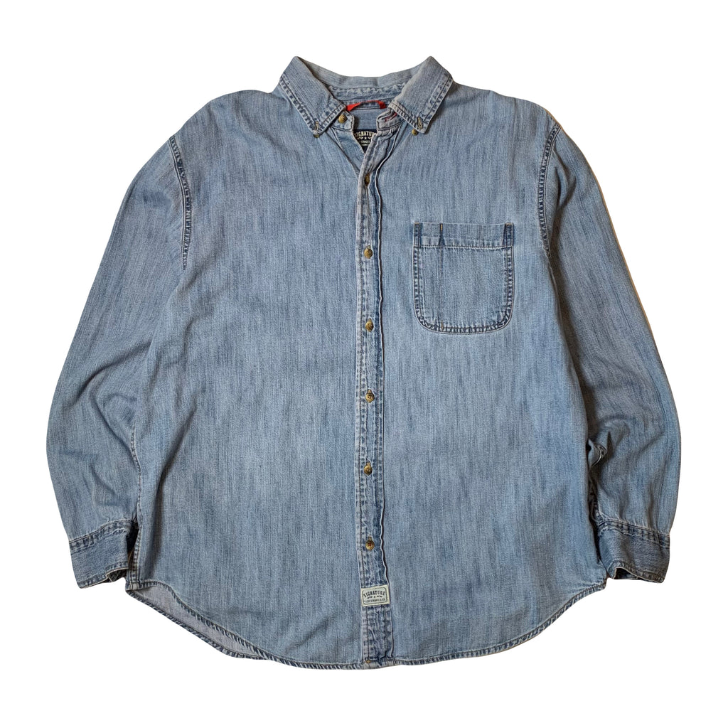 Levi's Signature Medium Wash Denim Button Up Shirt L
