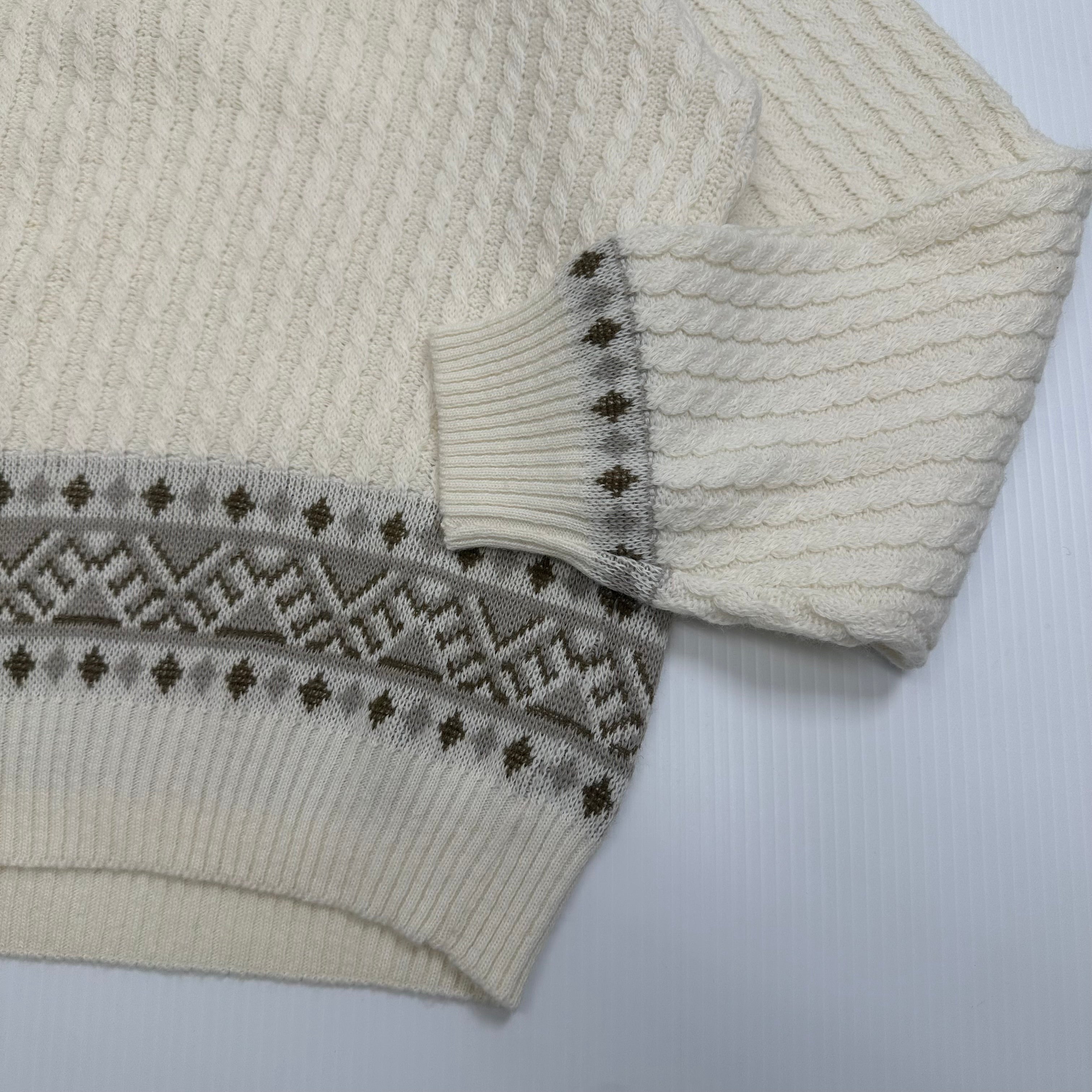 Vintage San Dino Henley Knit Sweater M