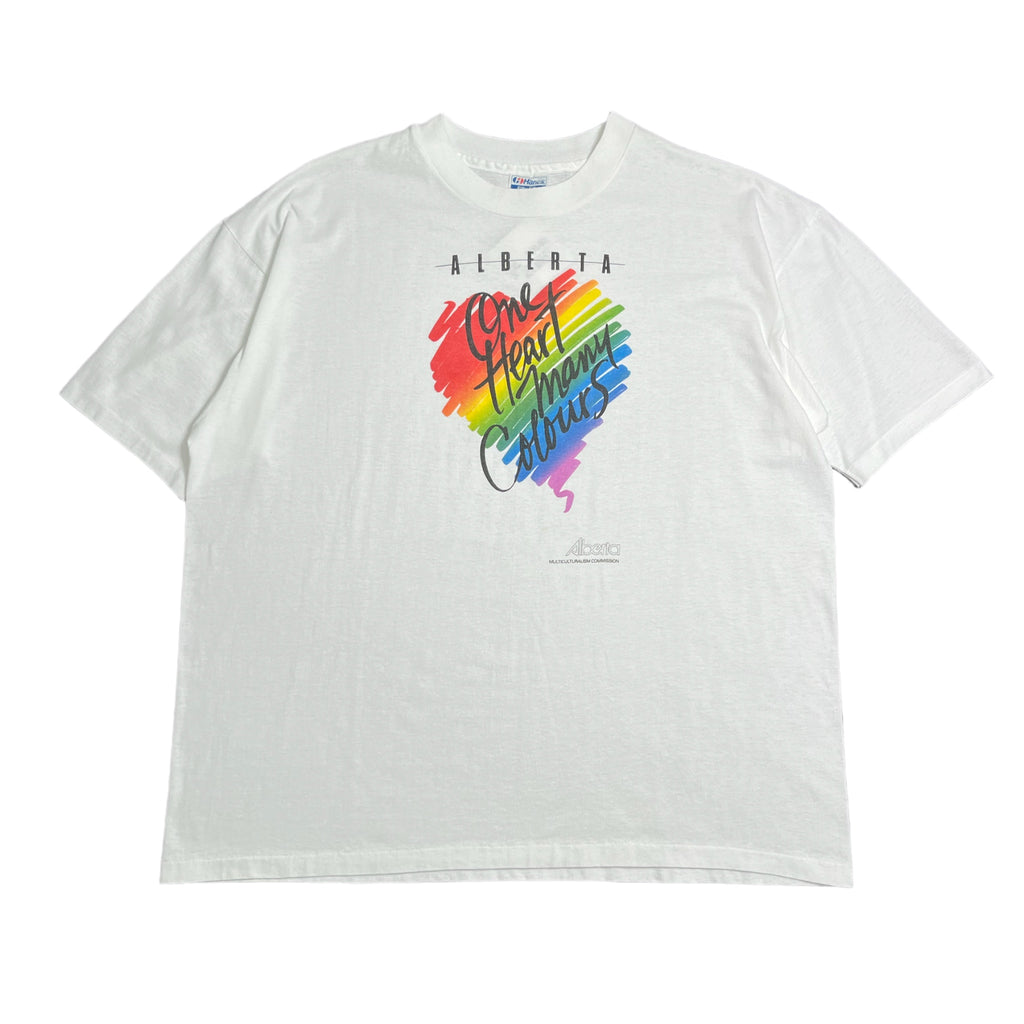90’s Alberta One Heart Many Colours Tee XXL