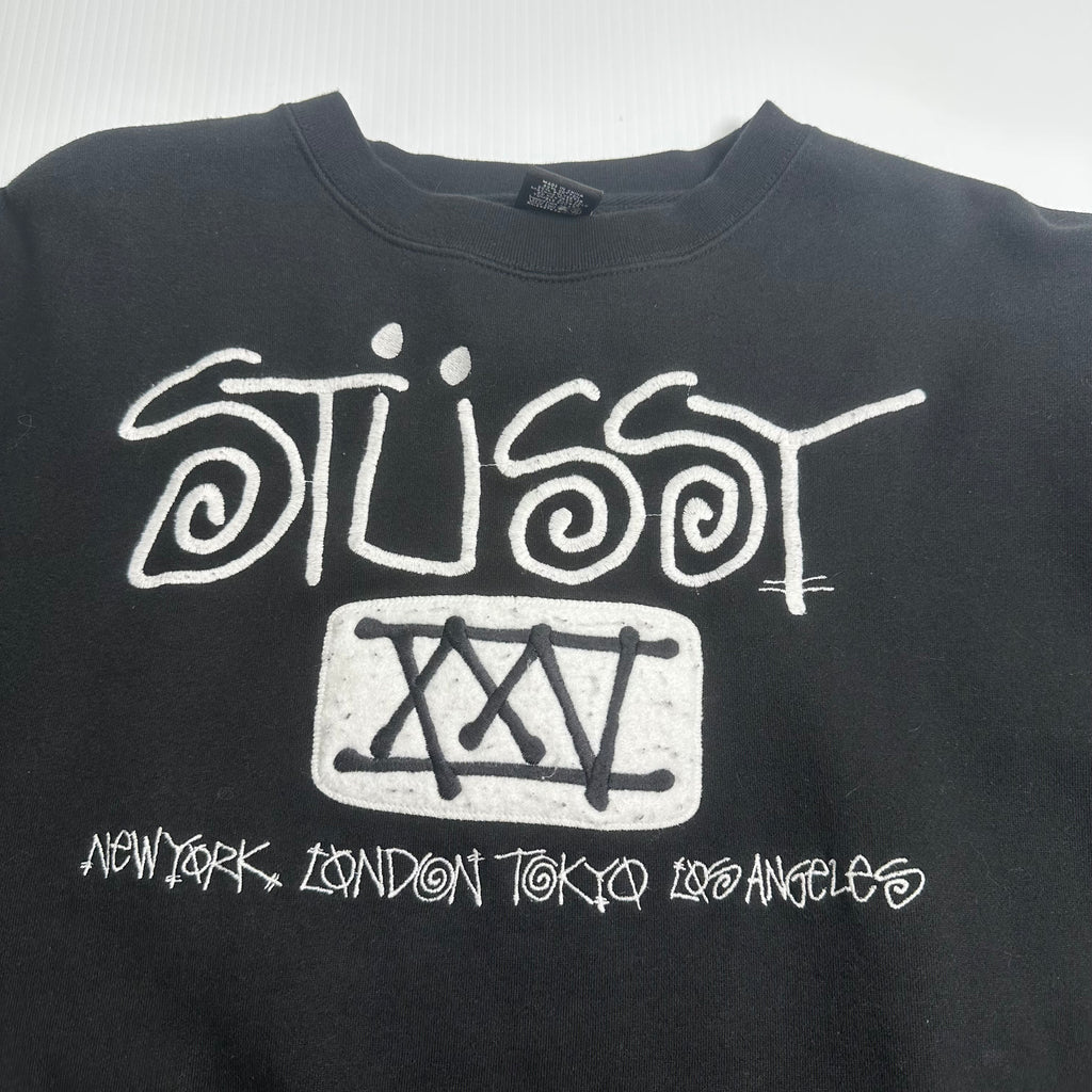 Stüssy XXV International Embroidered Crewneck XL