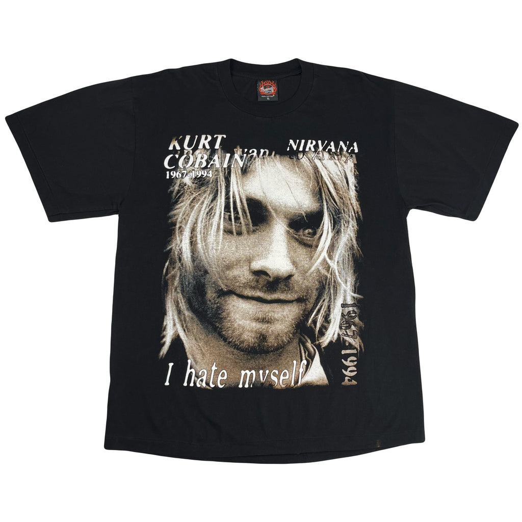 Vintage Kurt Cobain I Hate Myself Portrait Tee XL