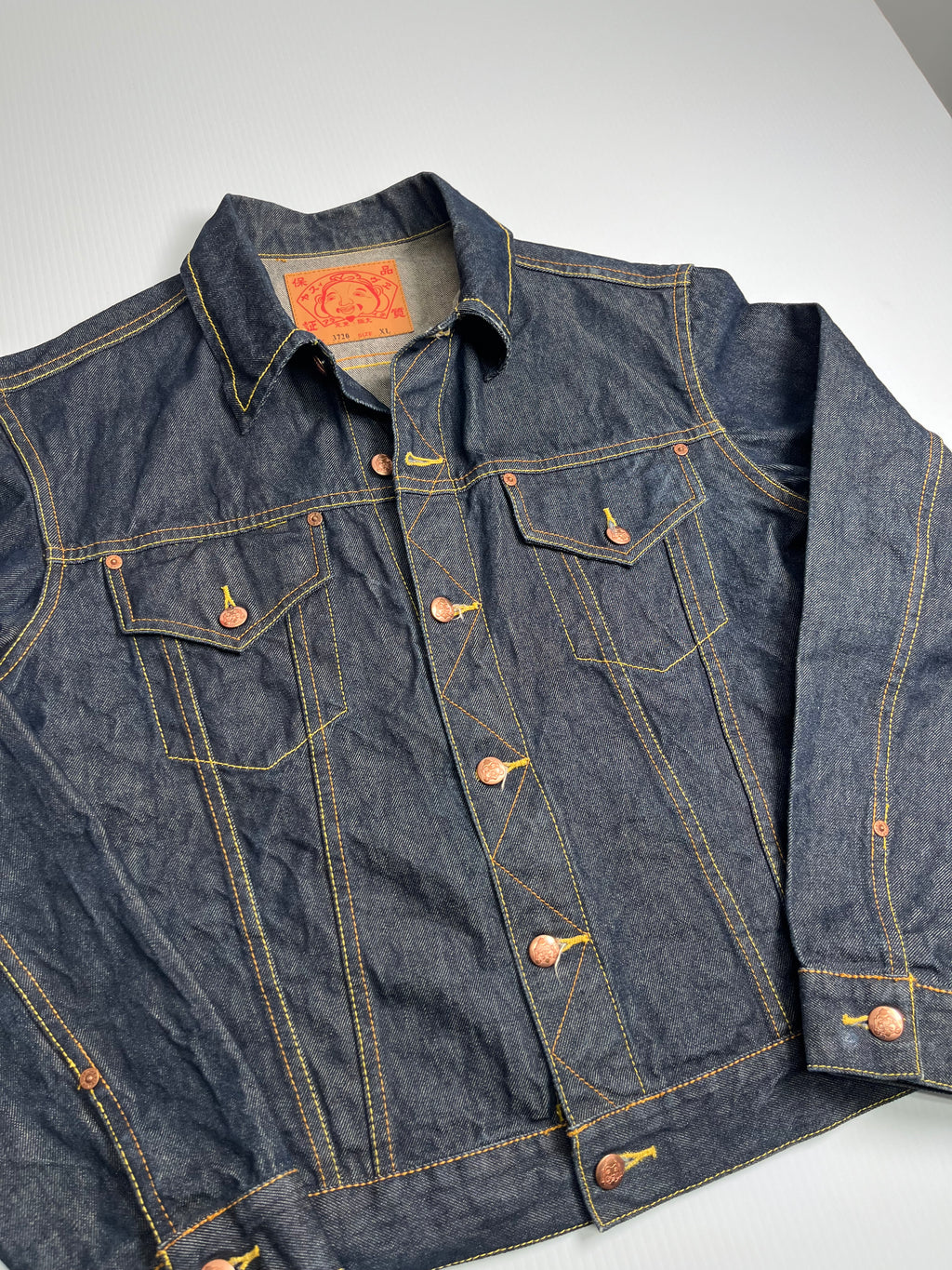 Evisu Maniacs Dark Wash Denim Jacket Women's XL