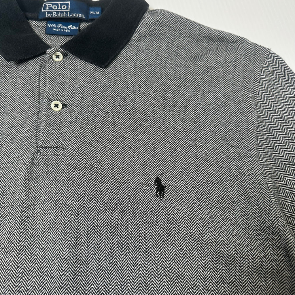 Vintage Polo Ralph Lauren Stripe Pattern Polo Shirt M