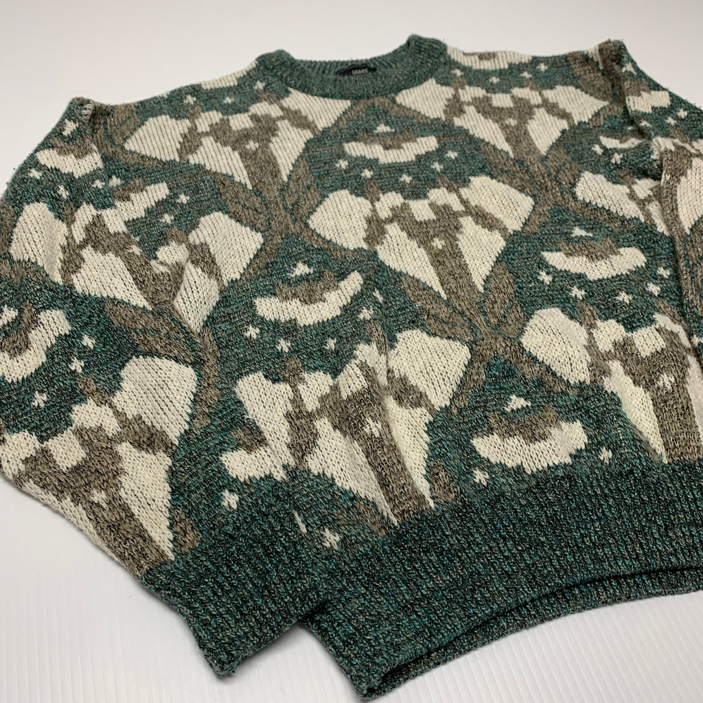 Sears Patterned Knit Sweater L