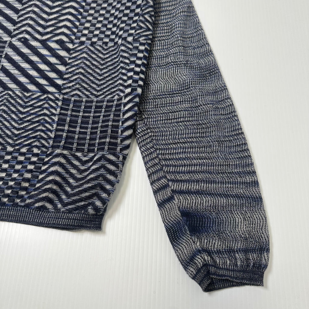 Vintage Missoni Italy Pattern Henley Sweater M