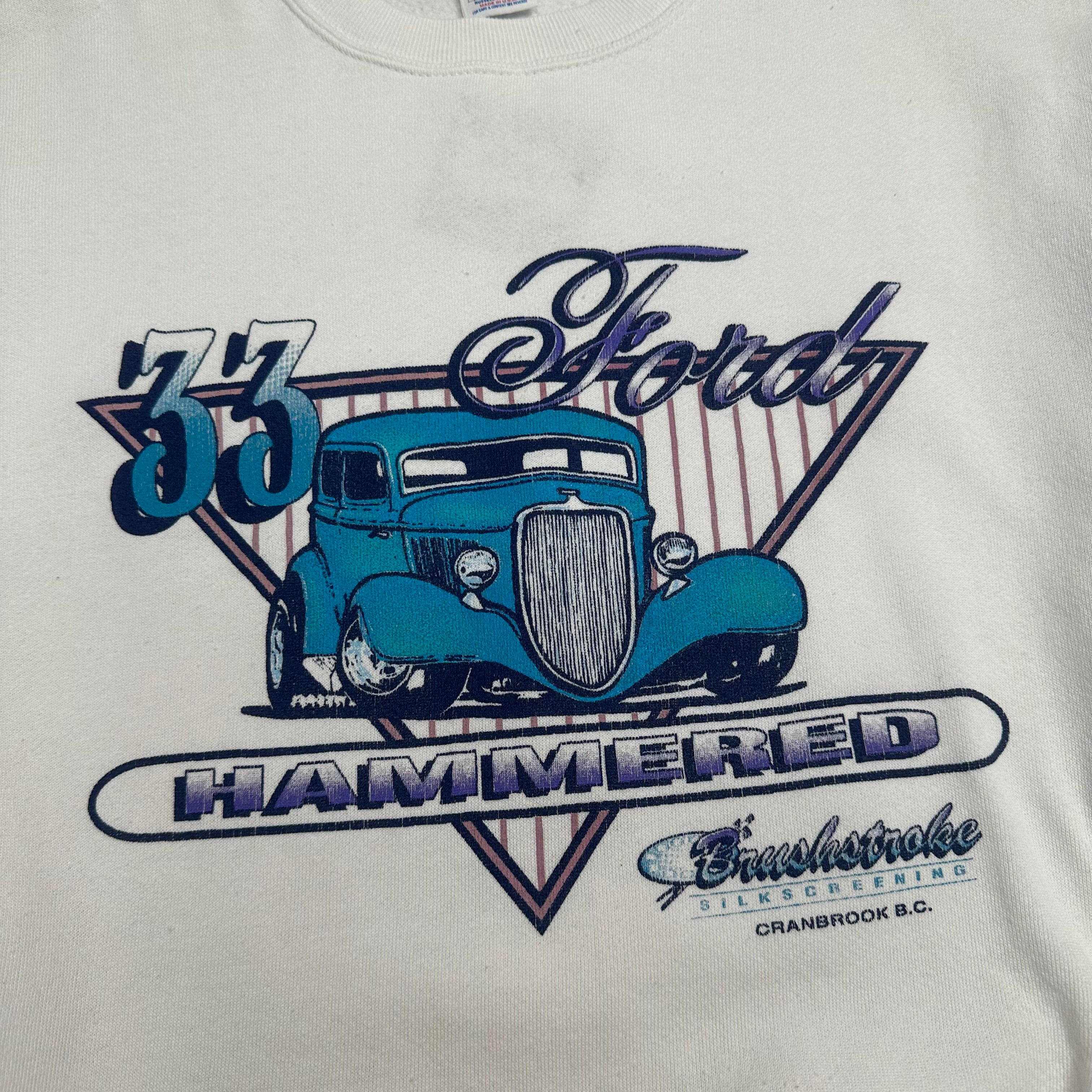 Vintage 33 Ford Hammered Graphic Crewneck XL