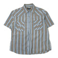 Masi Jeans Striped Short Sleeve Button Up L