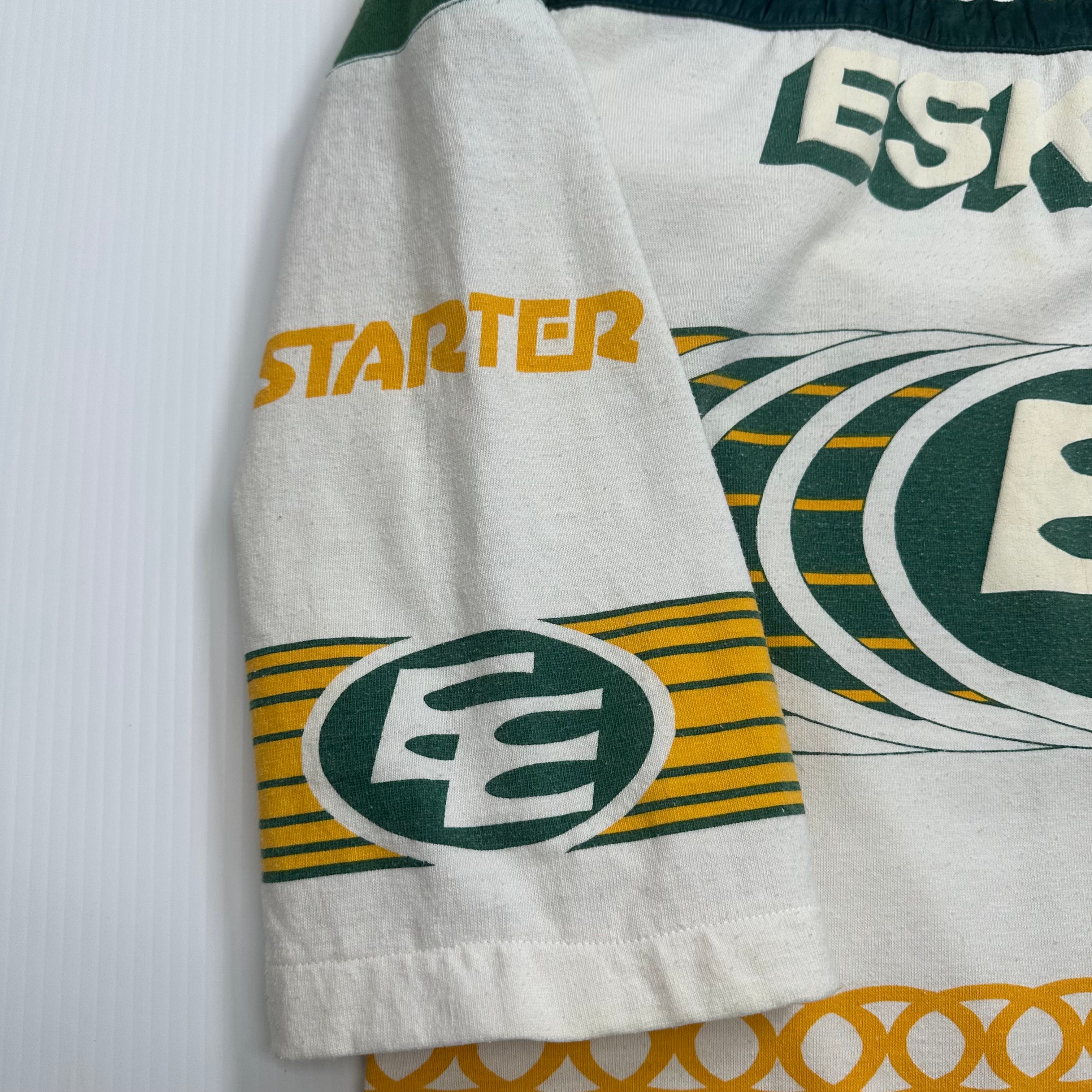 80s Starter Edmonton Eskimos AOP Cotton Jersey XL