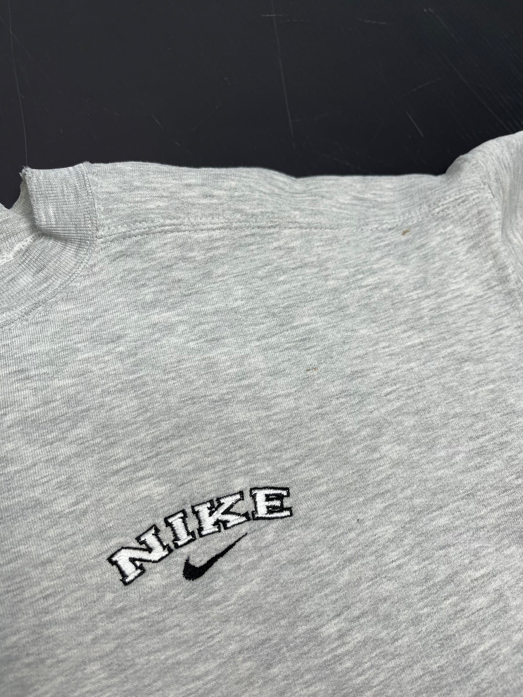 90s Nike Grey Spellout Crewneck L