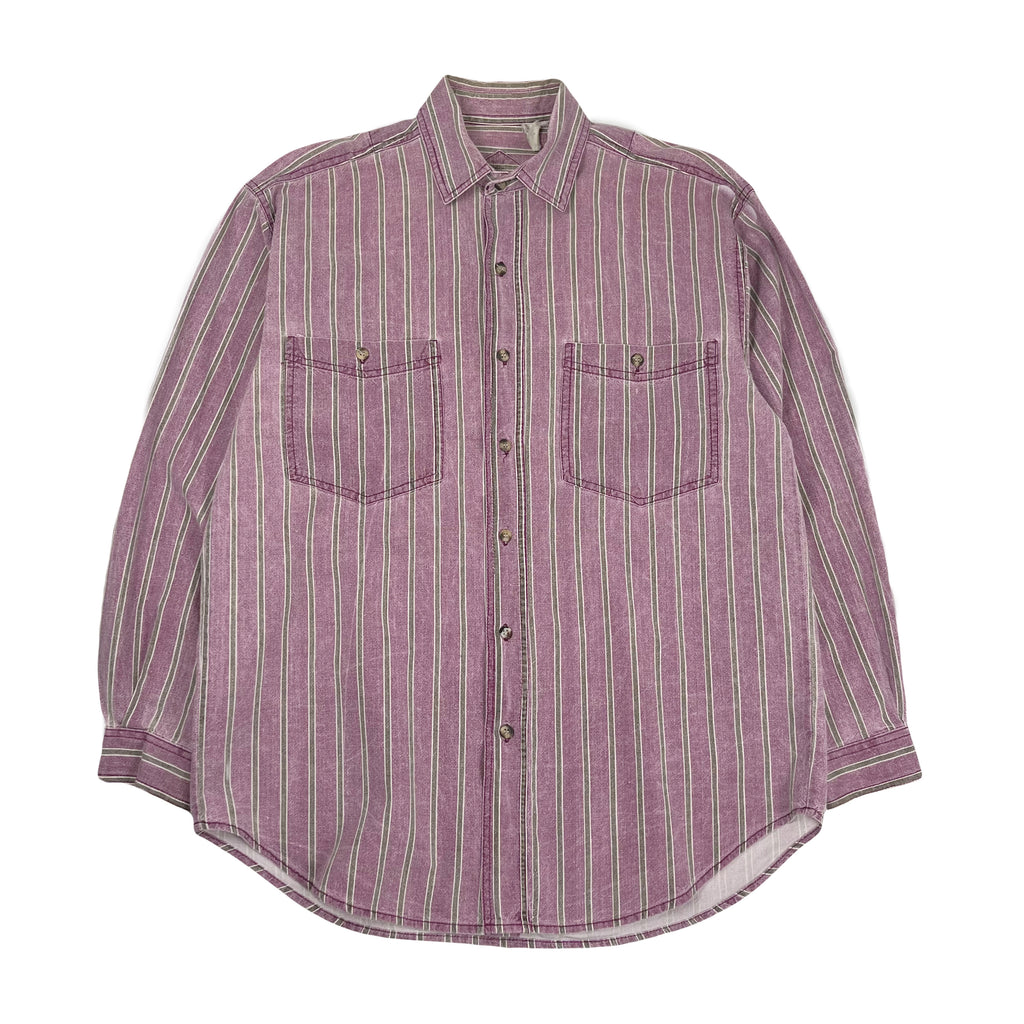Vintage Saturdays Striped Button Up Shirt L