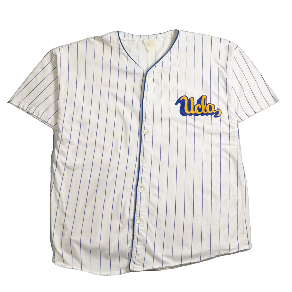 Vintage UCLA Striped Baseball Jersey L