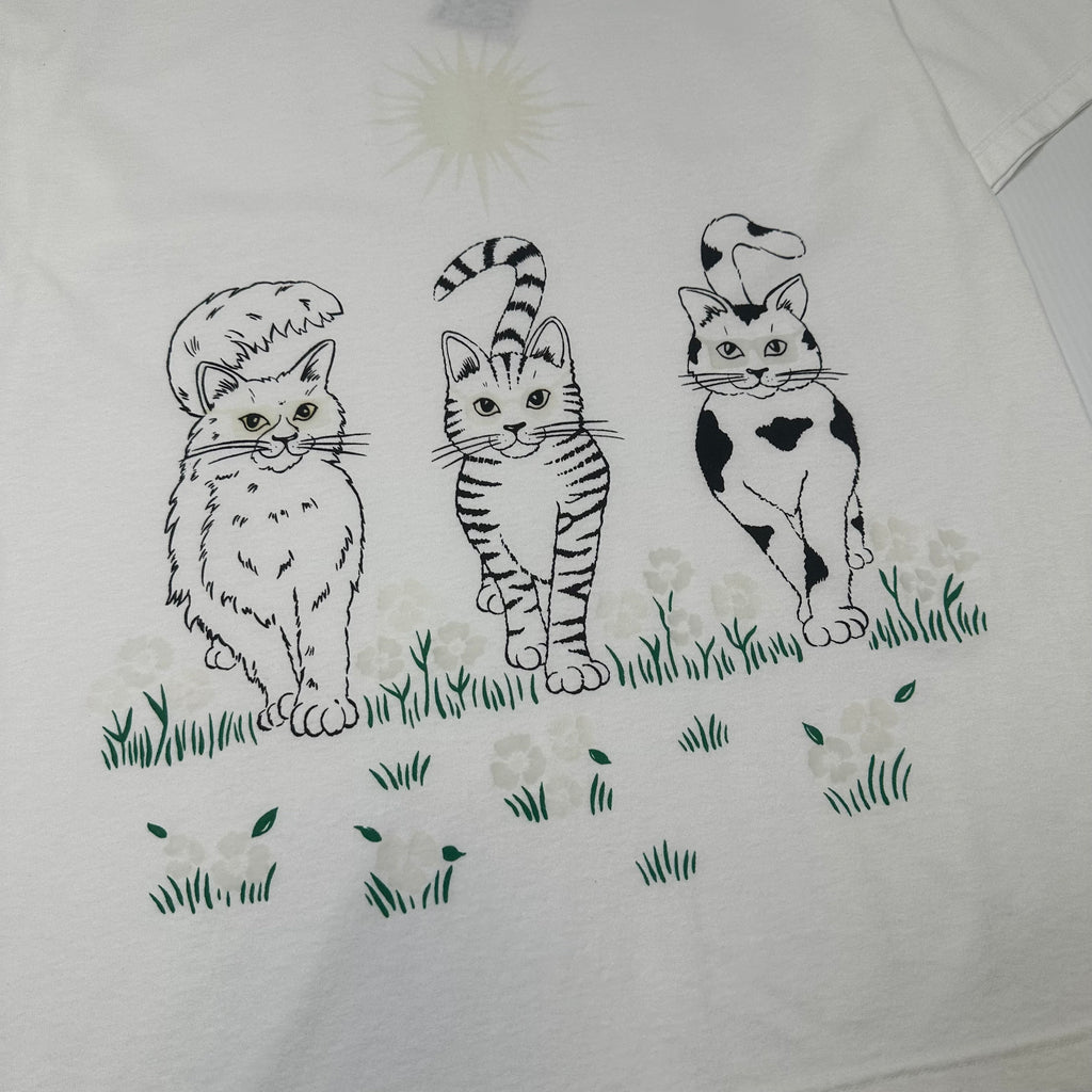 90s Cats In The Sun Graphic Tee L