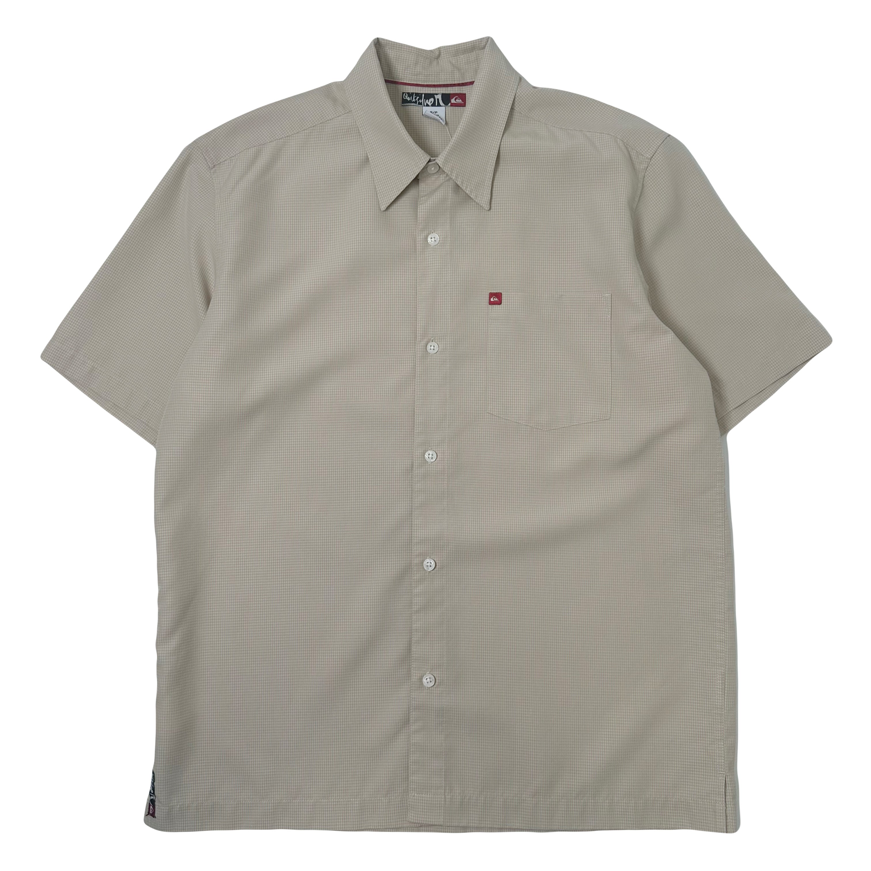 Quiksilver Grid Plaid Short Sleeve Button Up Shirt S