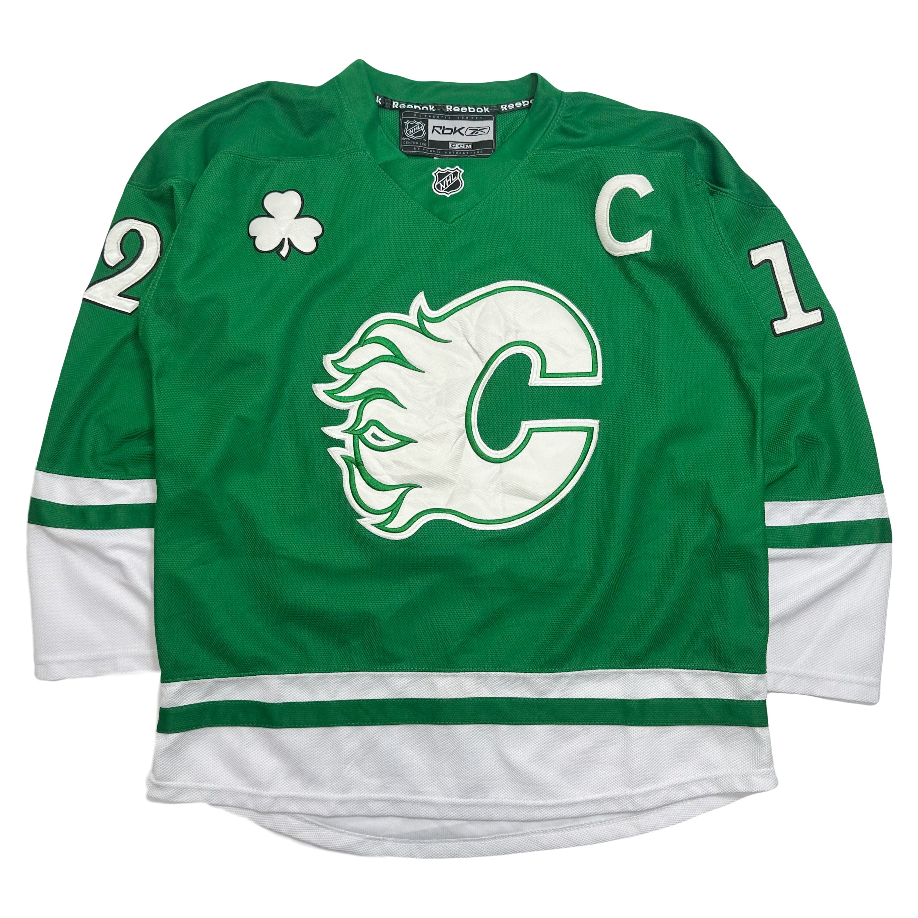Reebok Calgary Flames #12 Jerome Iginla St. Patricks Edition Jersey XL