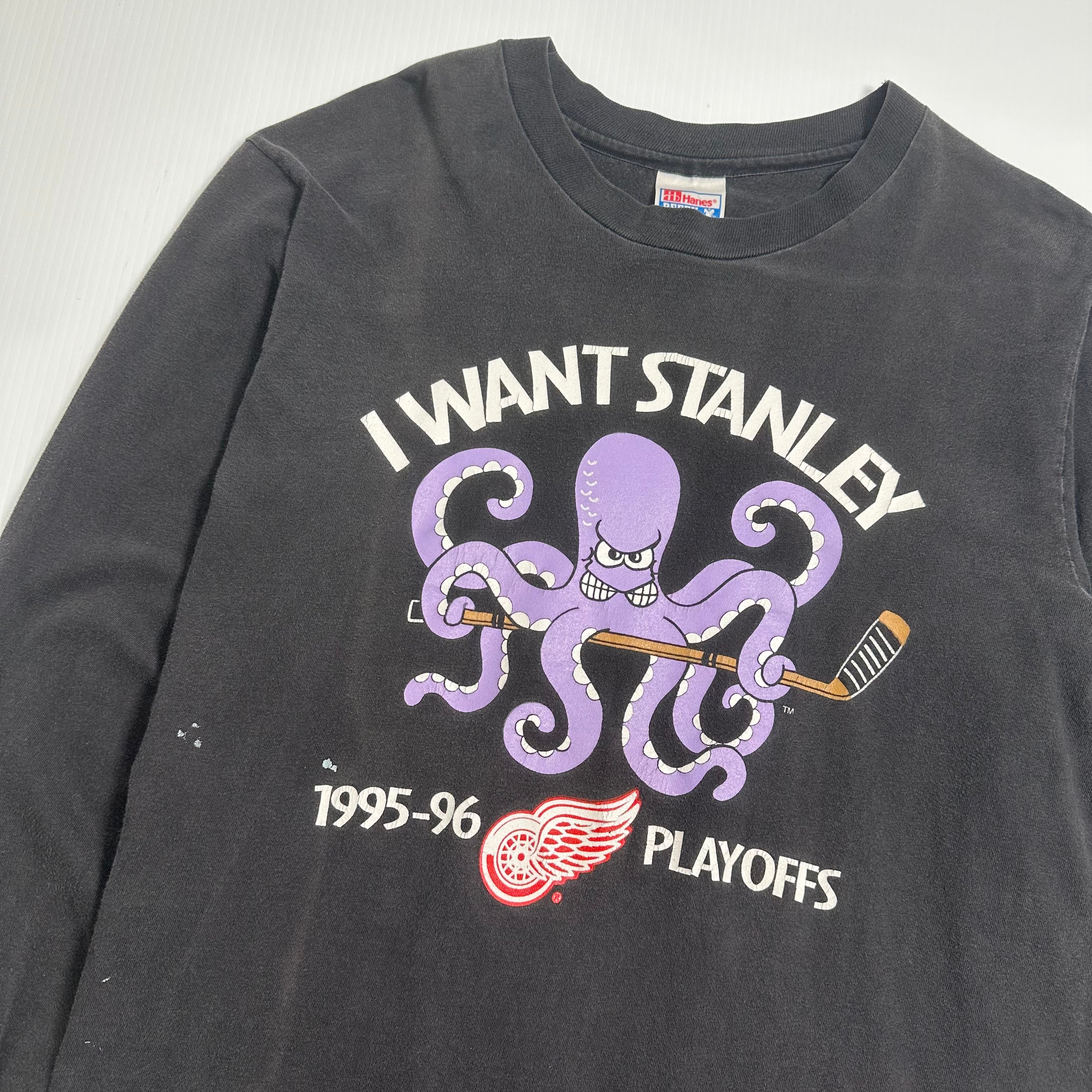 1996 Detroit Red Wings I Want Stanley Longsleeve Shirt M