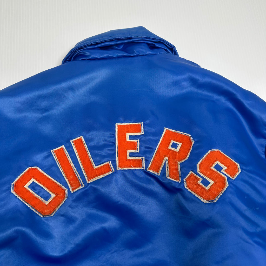 Vintage NHL Edmonton Oilers Satin Bomber Jacket L