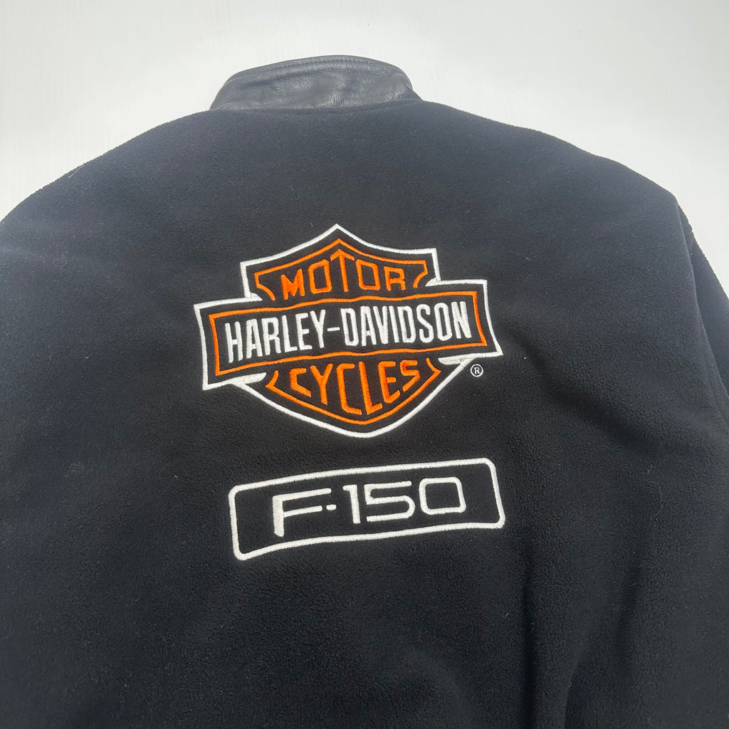 Vintage Harley Davidson F-150 Fleece Bomber Jacket S