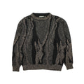 Vintage City Streets Pattern Knit Sweater L