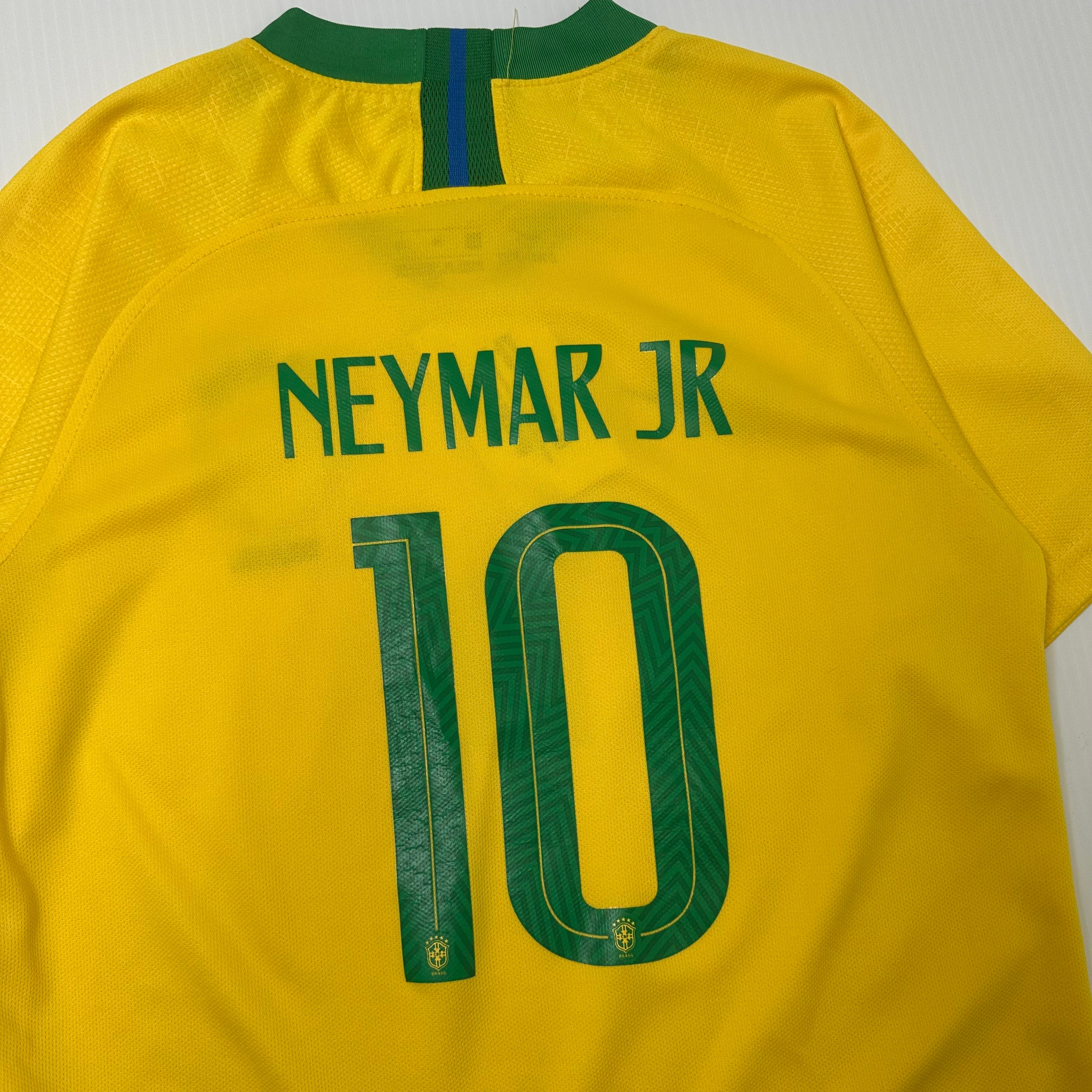 2018 Nike Brasil Neymar #10 Home Jersey Youth M