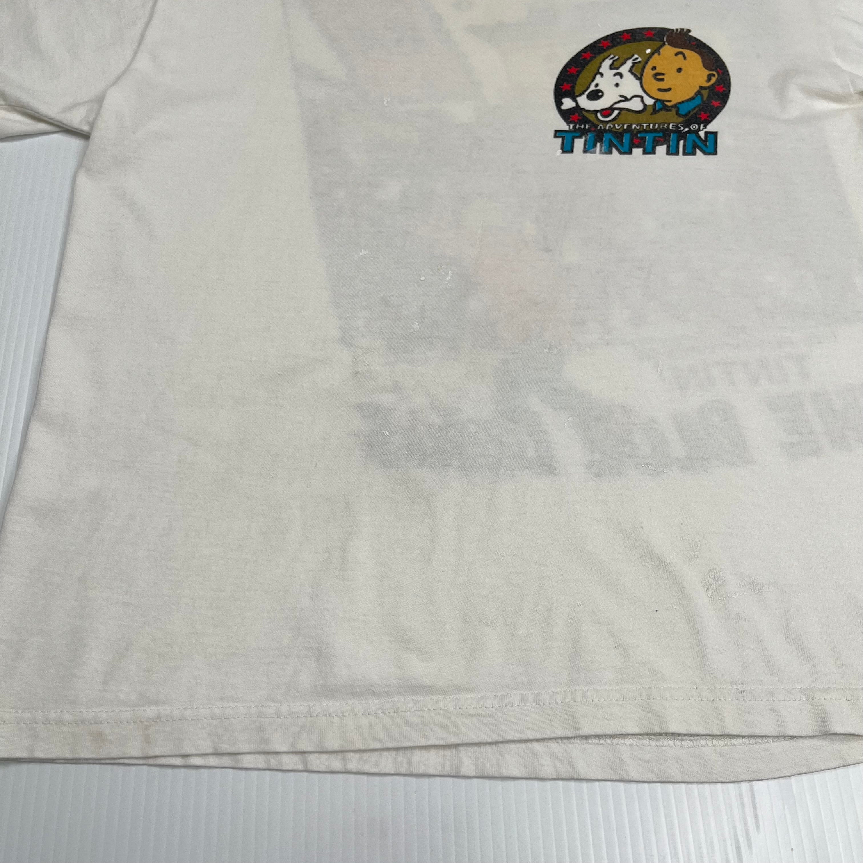 Vintage TinTin The Blue Lotus Graphic Tee S