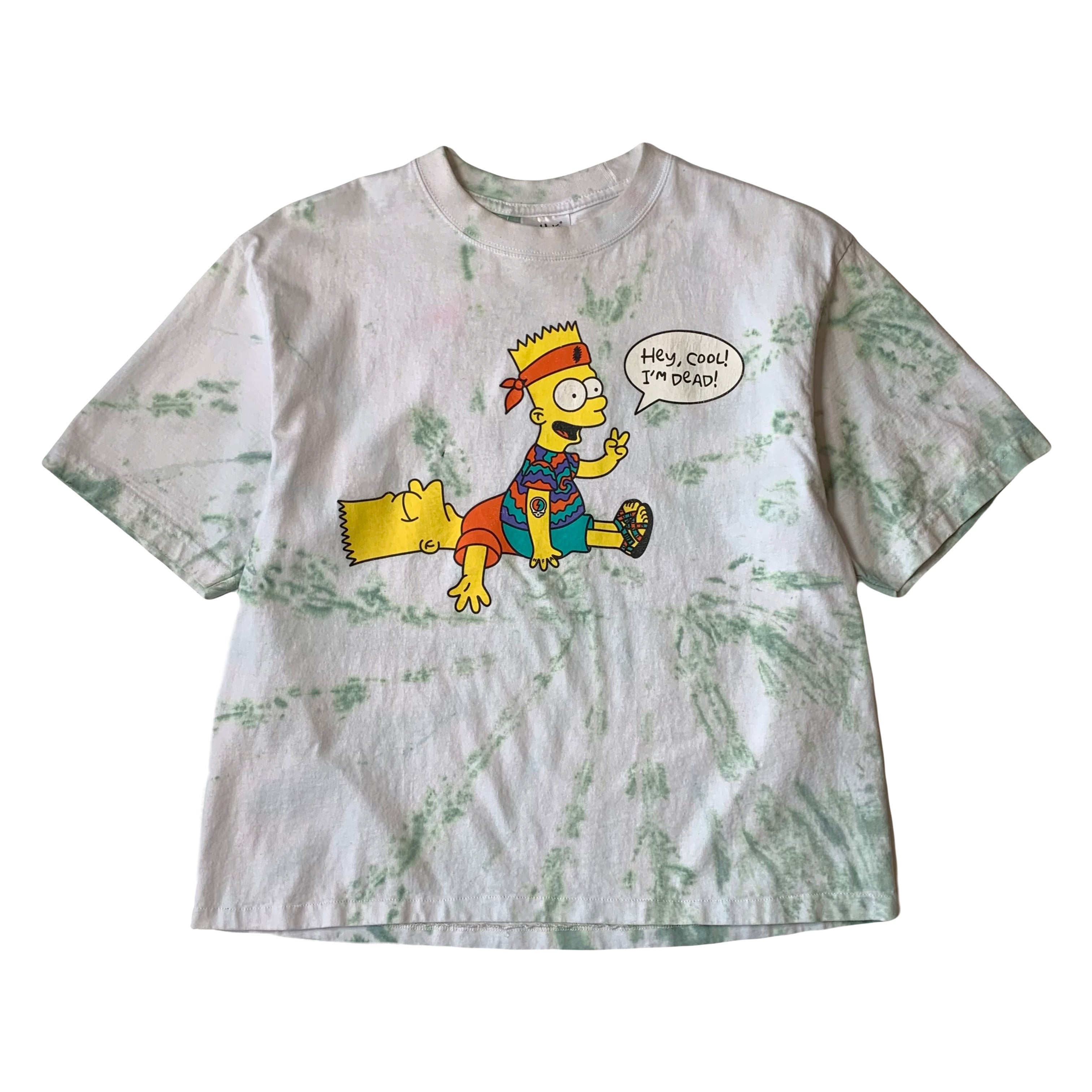 Bart Simpson x Grateful Dead Tie Dye Cropped Tee L