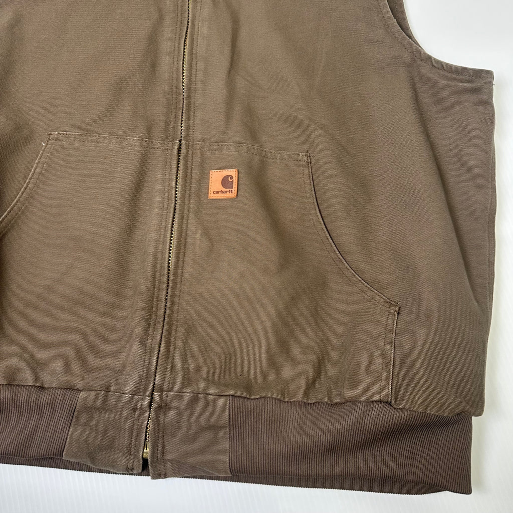 Vintage Carhartt Quilt Lined Hooded Vest XXL