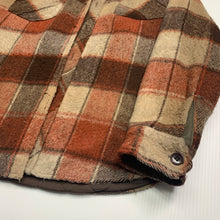 Load image into Gallery viewer, Vintage Orange Plaid Sears Shacket M
