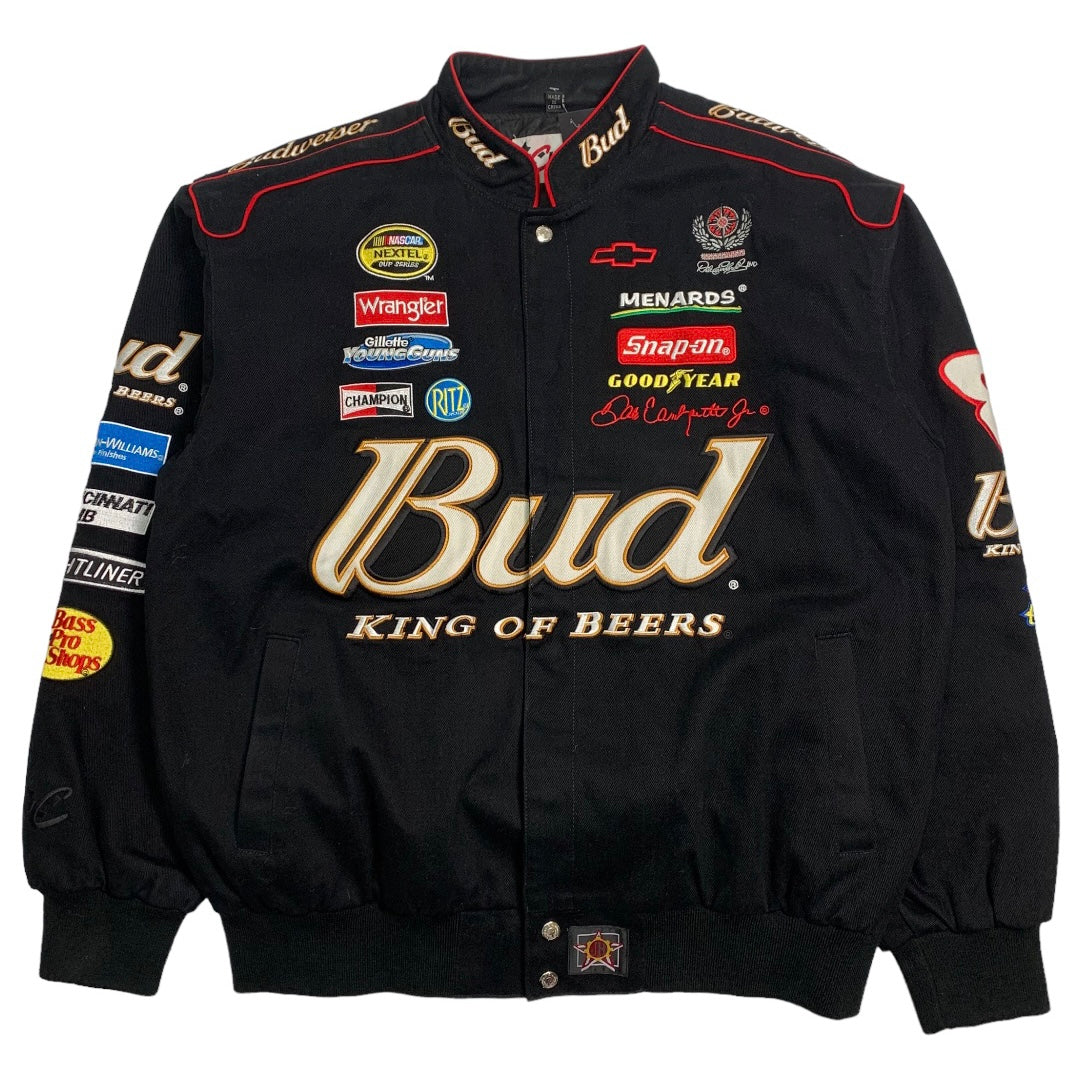 Vintage Jeff Hamilton #8 Budweiser Racing Jacket L