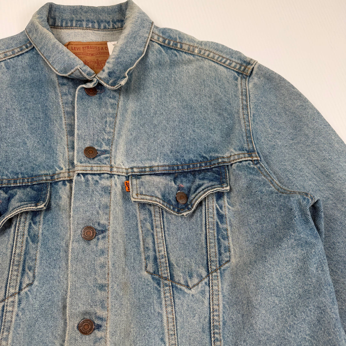 Vintage Levi's Medium Wash Orange Tab Denim Jacket
