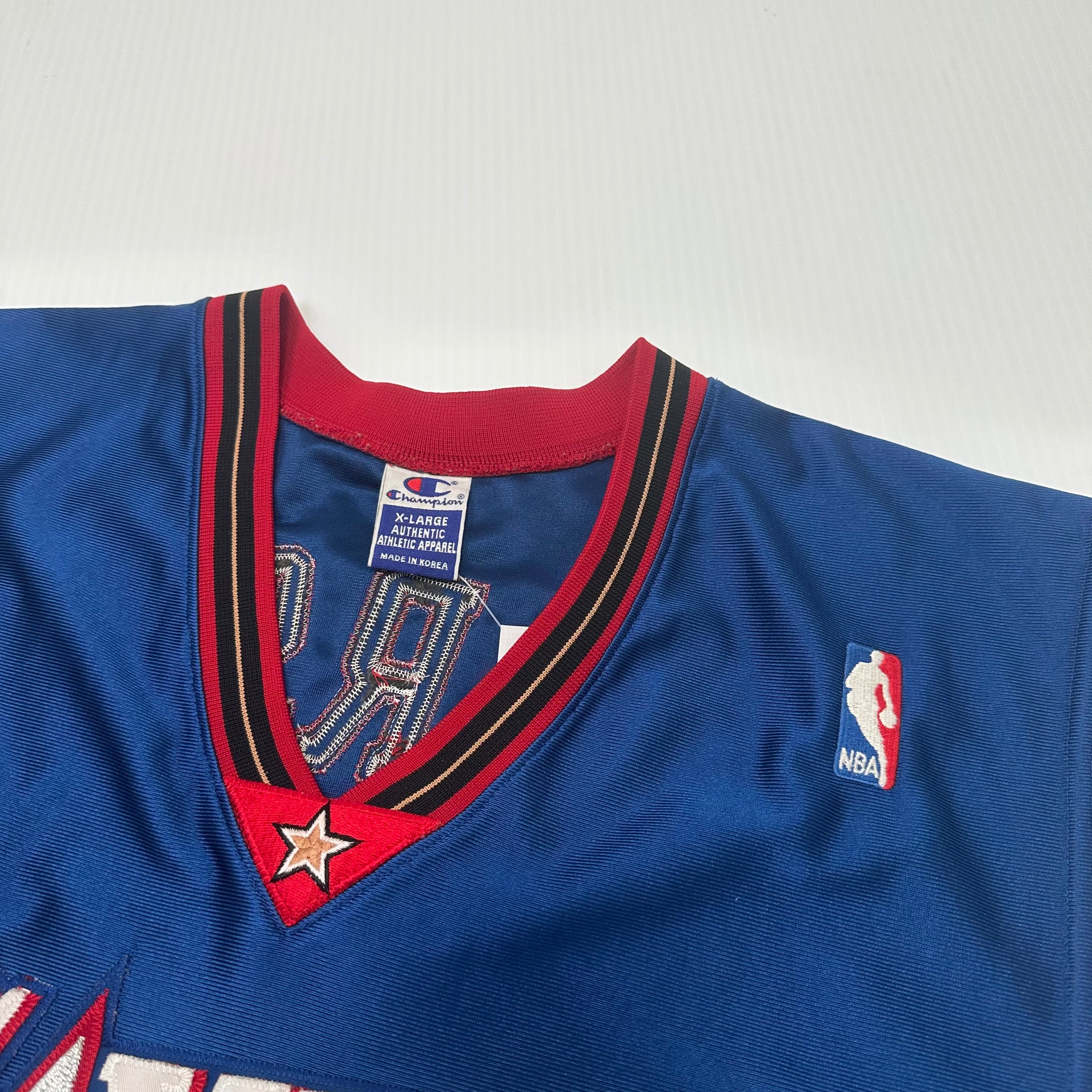 Vintage Champion Philadelphia Sixers Allen Iverson Authentic Jersey XL