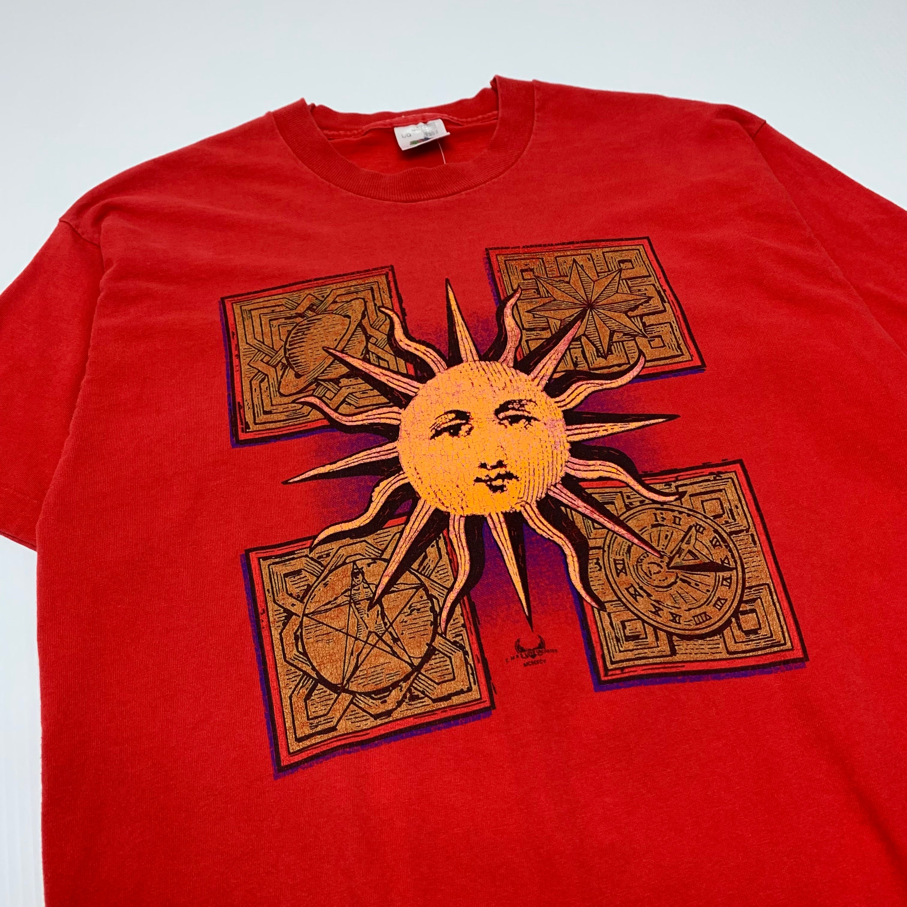 Vintage Red Sun Tee L