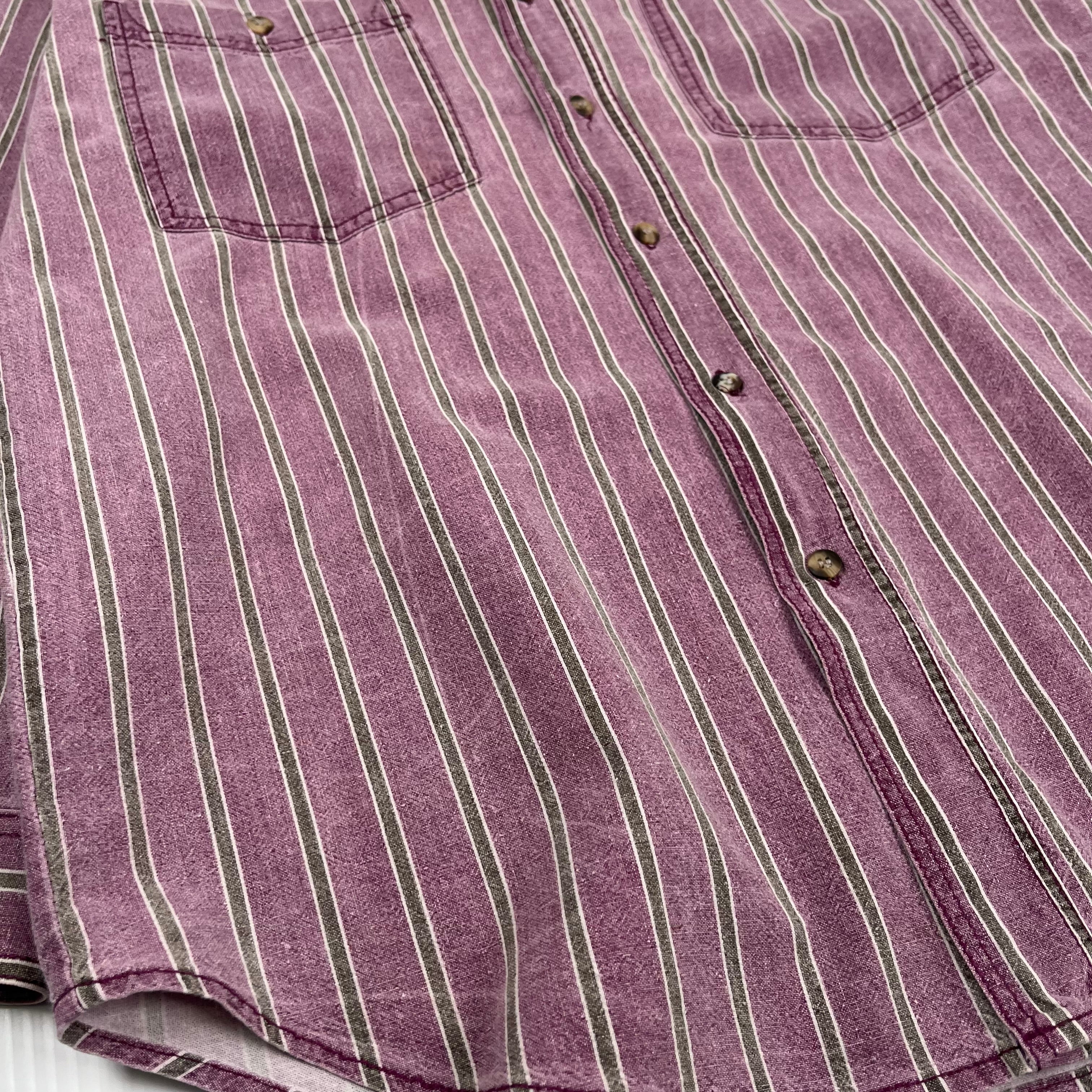 Vintage Saturdays Striped Button Up Shirt L